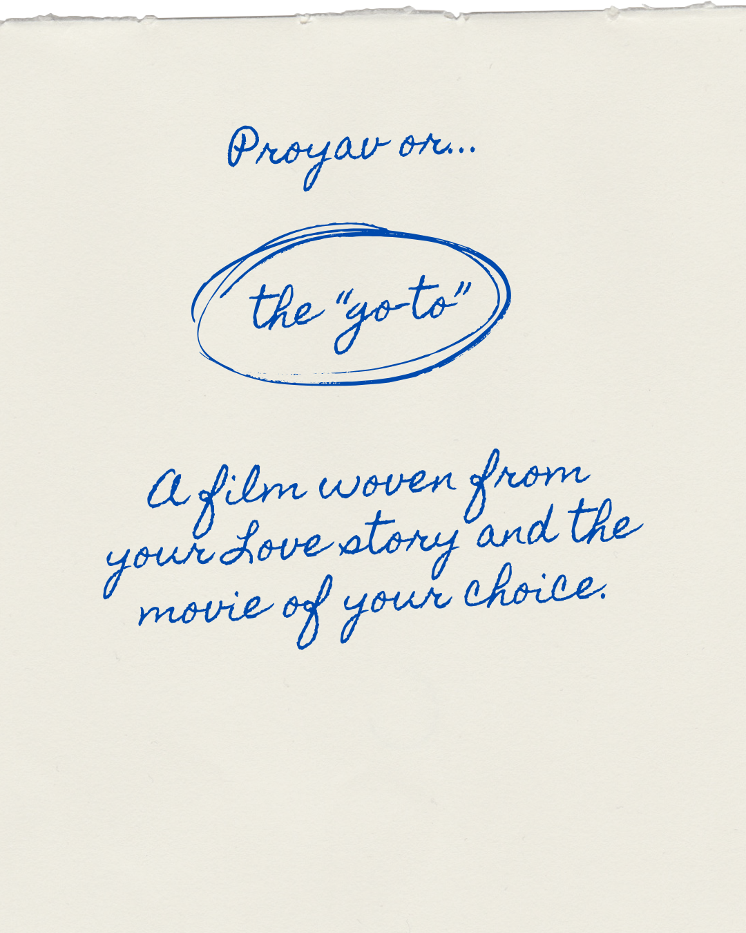 Proyav - the go-to wedding videography package. A film woven from your love story and the movie aesthetic of your choice.
