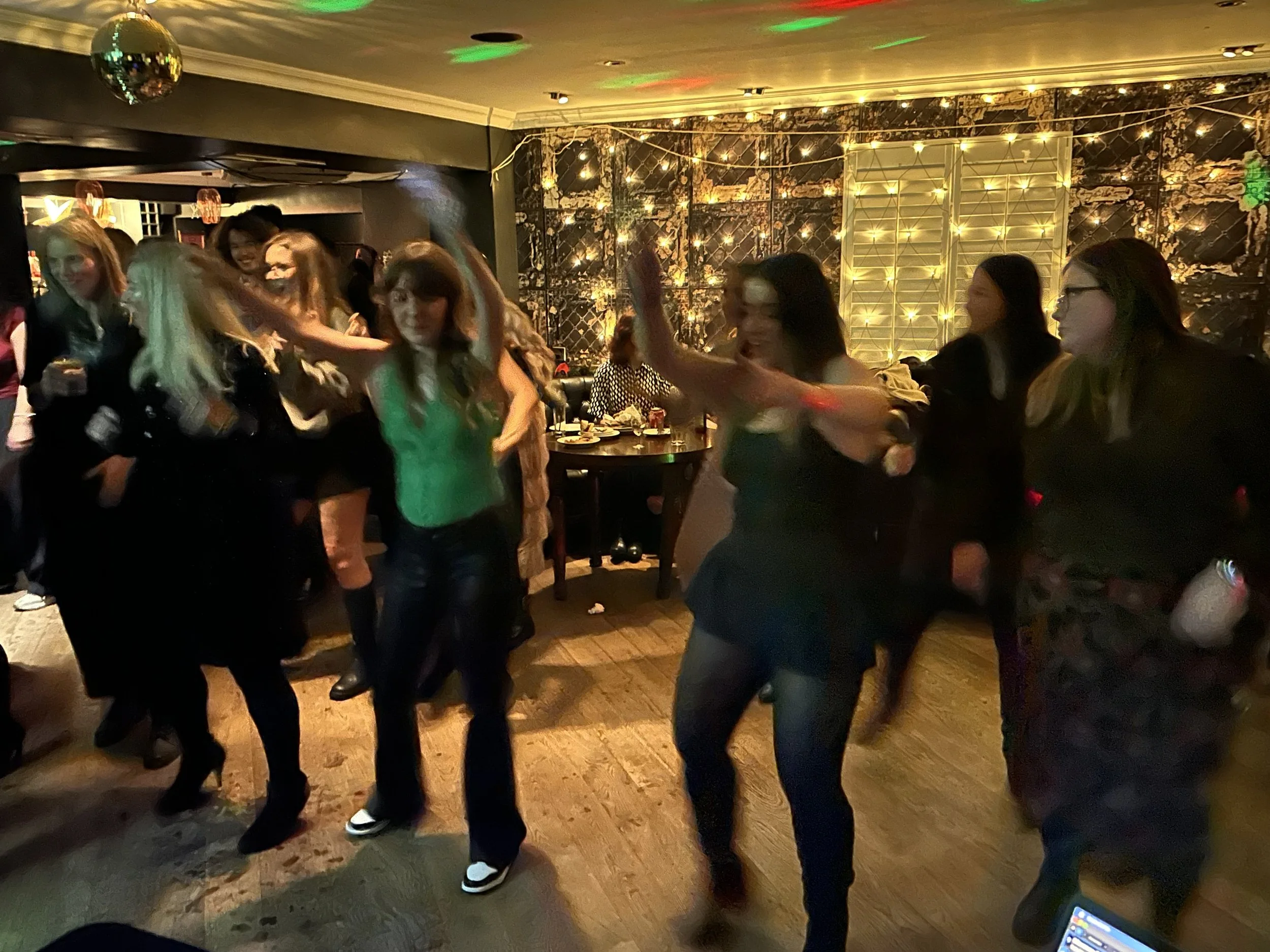 Guests dancing at a Lucky Evi hip-hop and RnB DJ night in London