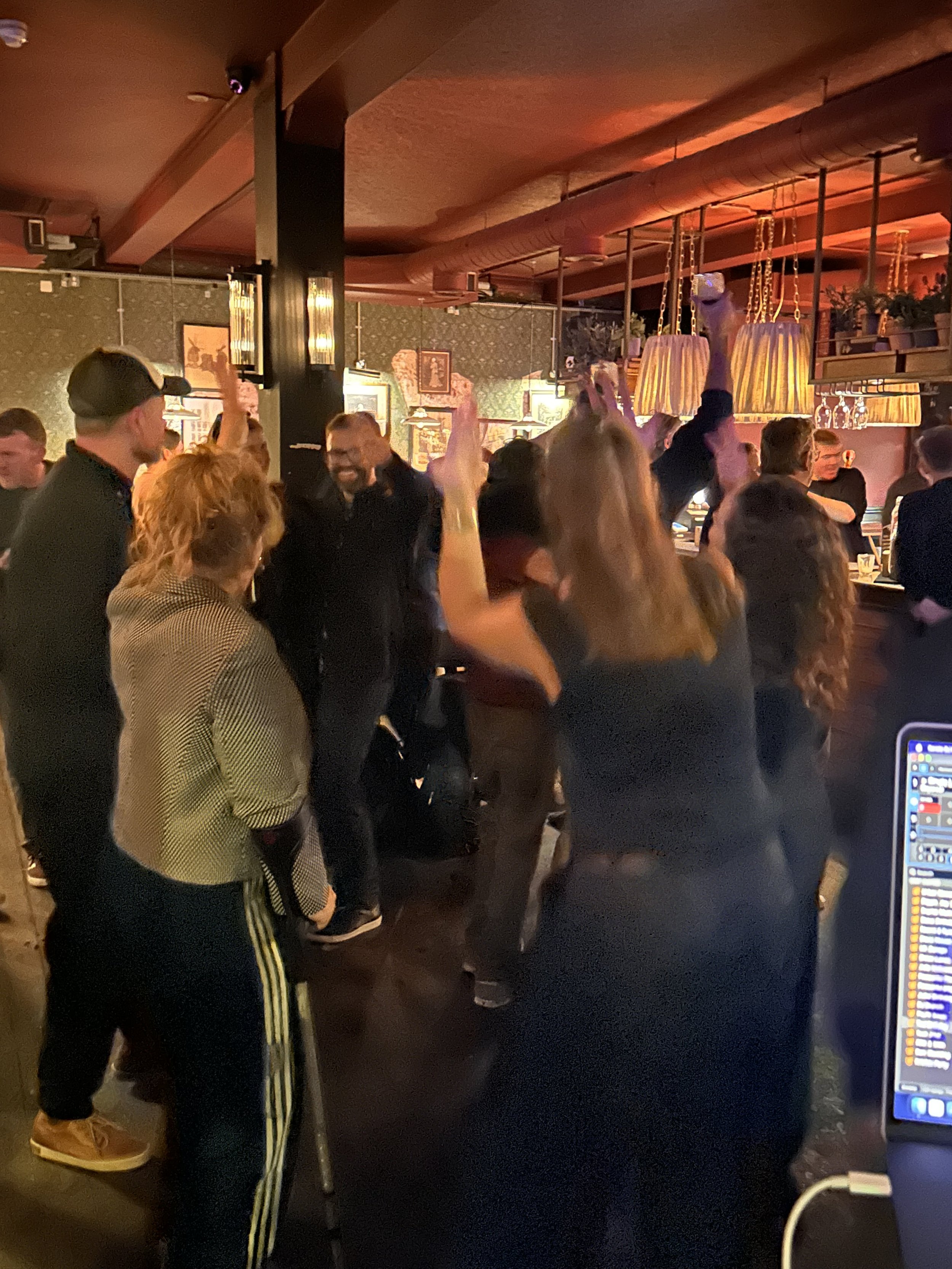 Guests dancing at private party with London DJ Lucky Evi