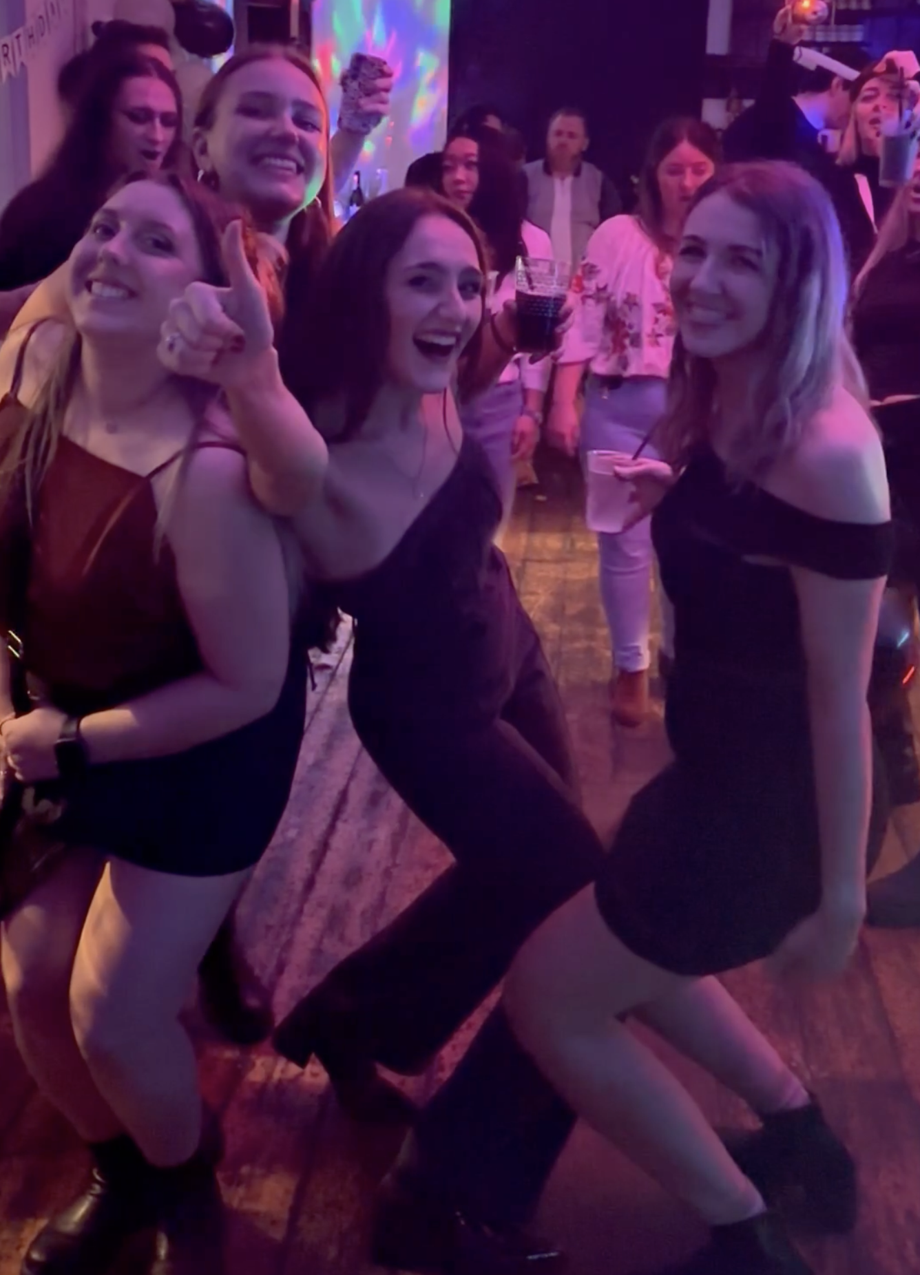 Guests dancing at a private event with Lucky Evi DJing