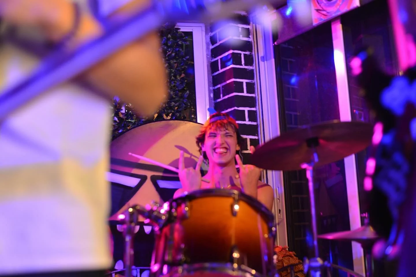 Happy national drummer&rsquo;s day!! No one rocks the propeller hat like @tnewman0528 

#rubberhearts #drums #nationaldrummerday #rocknroll #punk #grunge