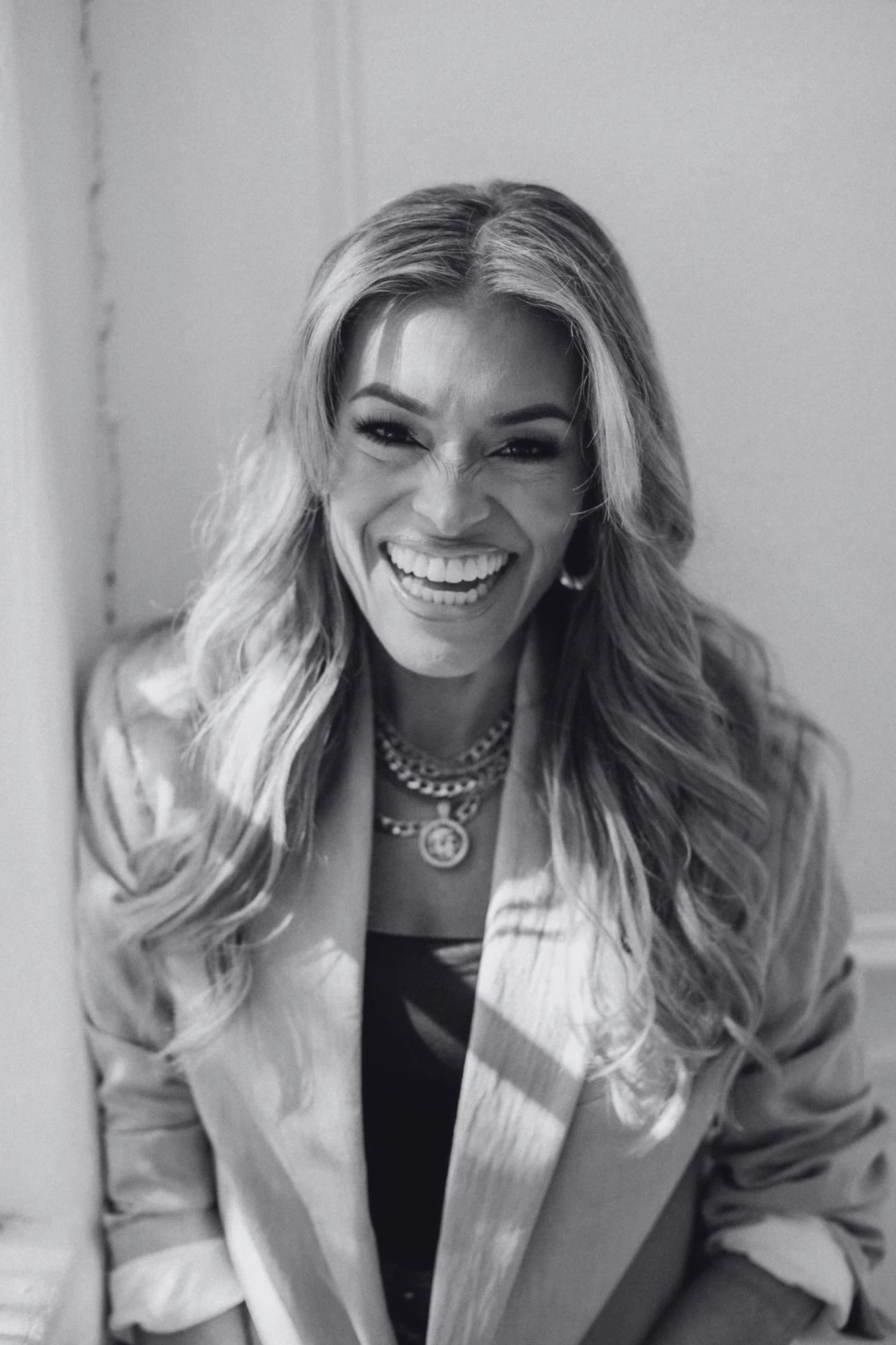 Bianca Juarez in a black-and-white photograph.