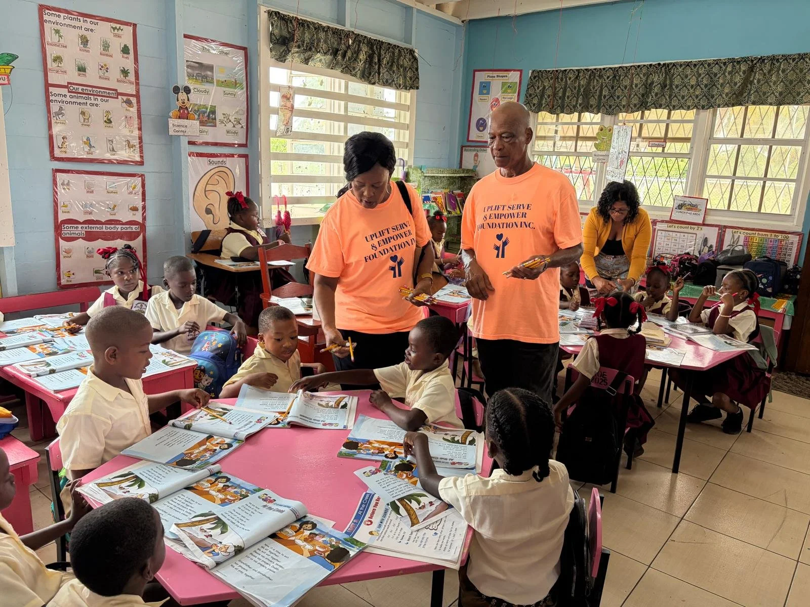 Providing school supplies and encouragement for a brighter future.