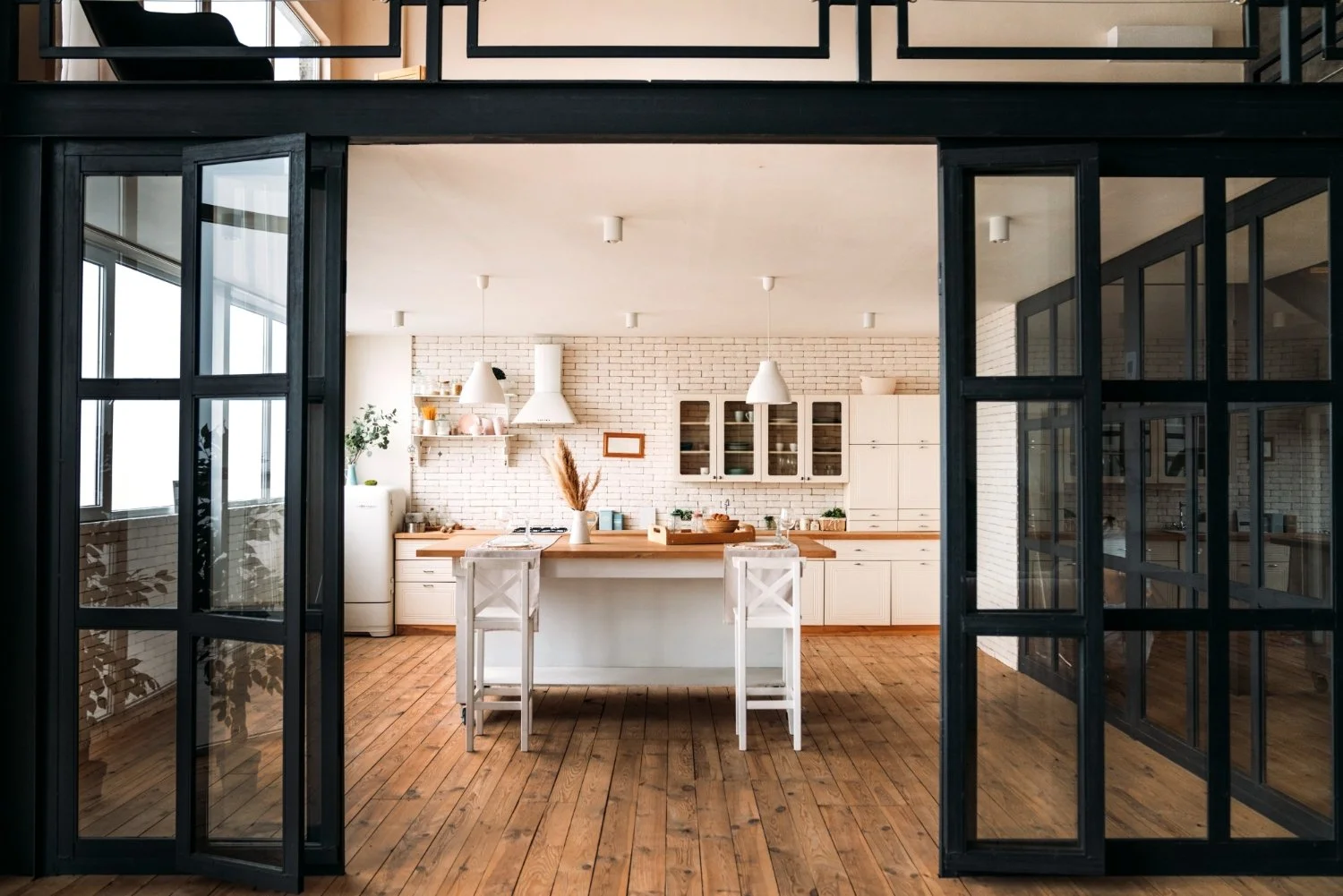 Interior doors for room separation and visual flow in Dallas homes
