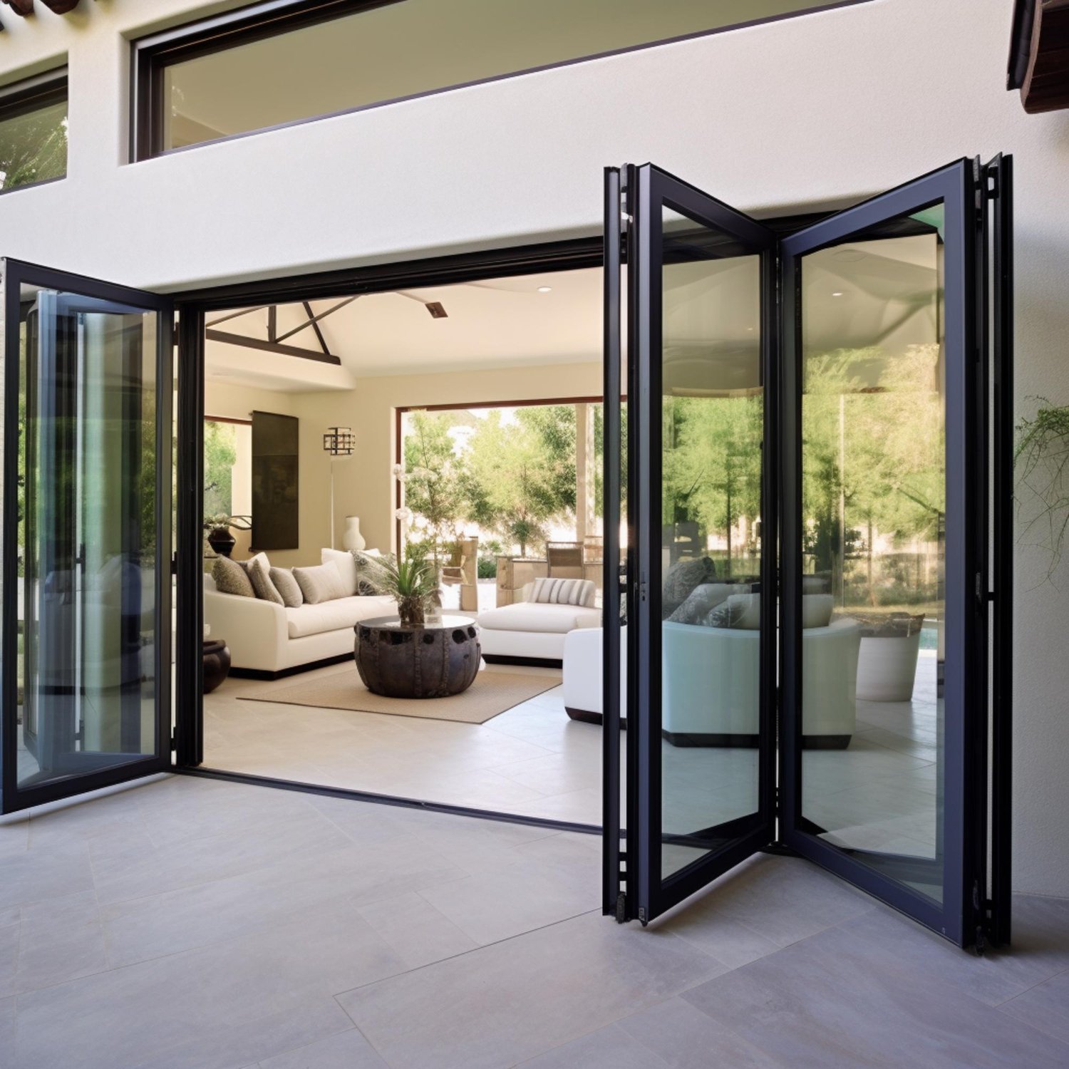 Bi-fold doors with flexible opening width for Dallas homes