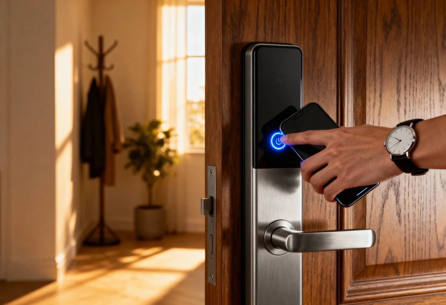 Smart doors with keyless entry for homes in Dallas, TX
