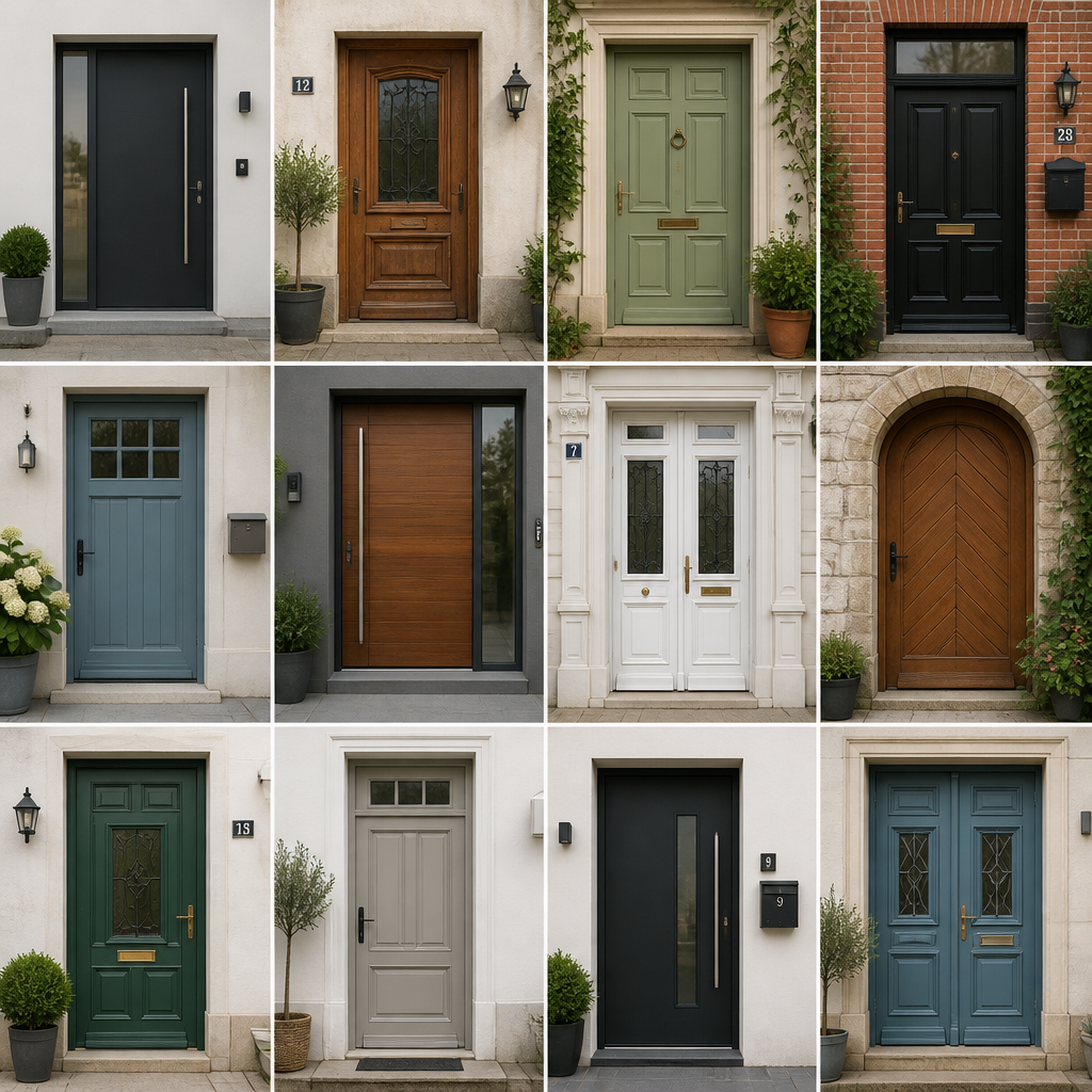 Door categories including entry, pivot, patio, smart, sliding, French, interior, and bi-fold doors