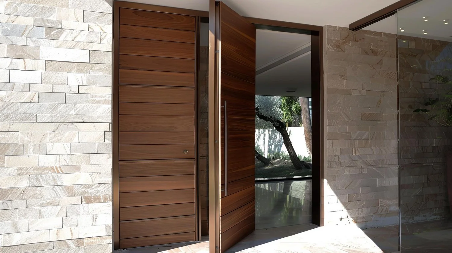 Modern pivot doors for luxury homes in Dallas, TX