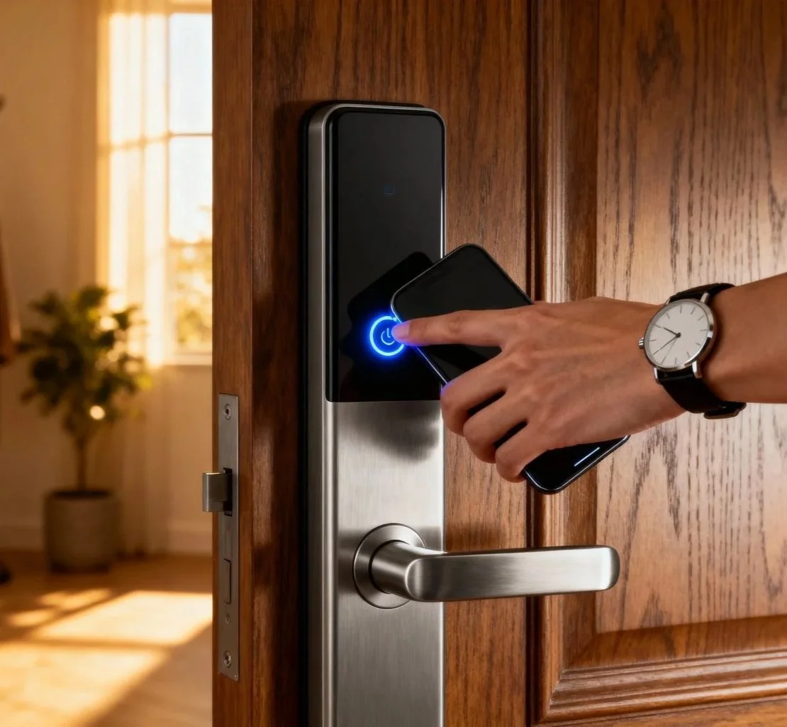 Entry doors with smart lock integration in Dallas, TX