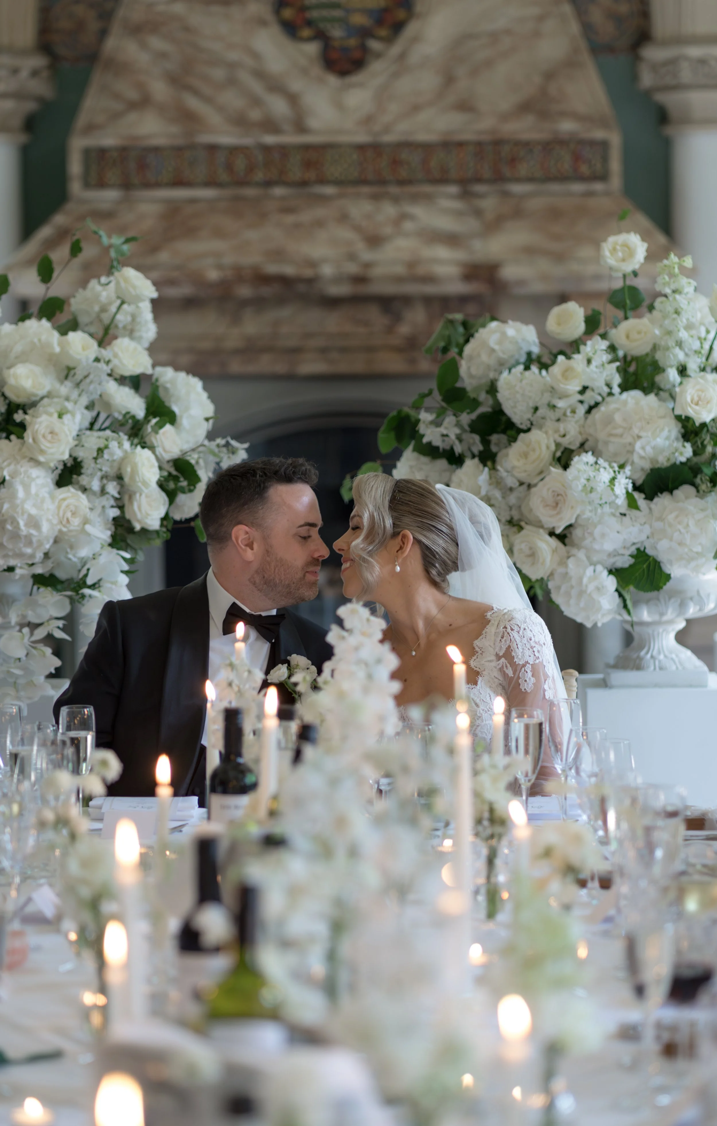 White and Green Wedding Flowers - Surrey Wedding Florist - Wotton Hall Wedding