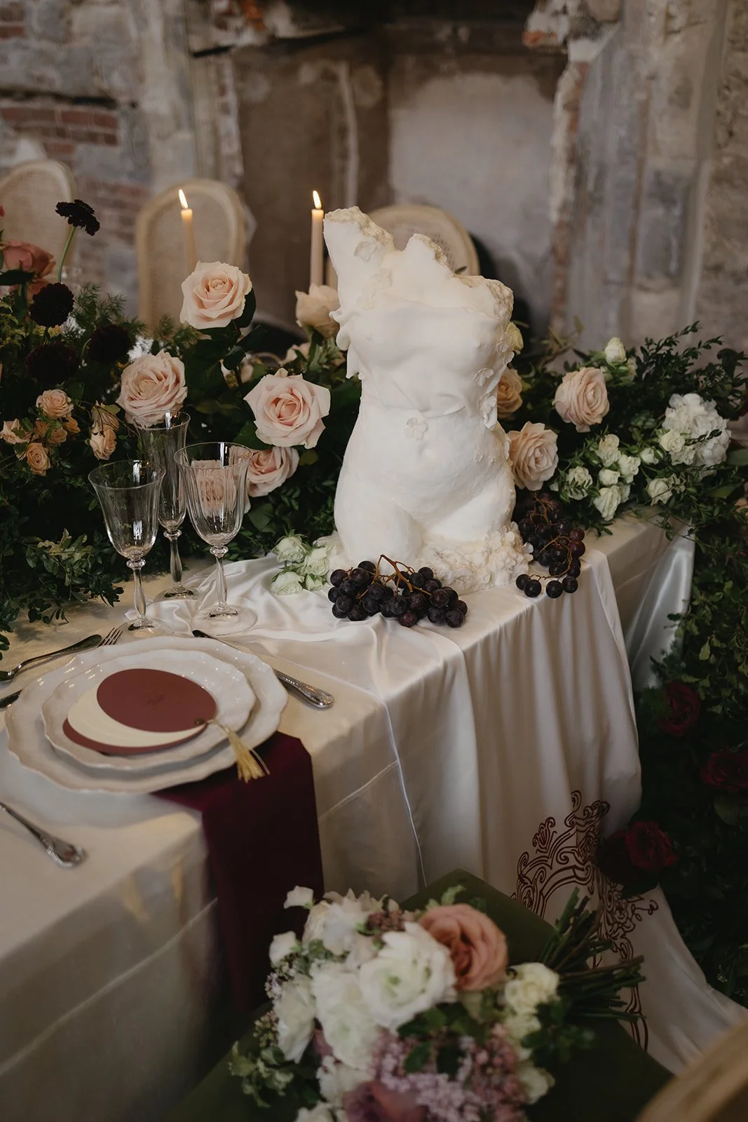 White and Pink Wedding Flowers - Dorset Wedding Florist - Lulworth Castle Wedding