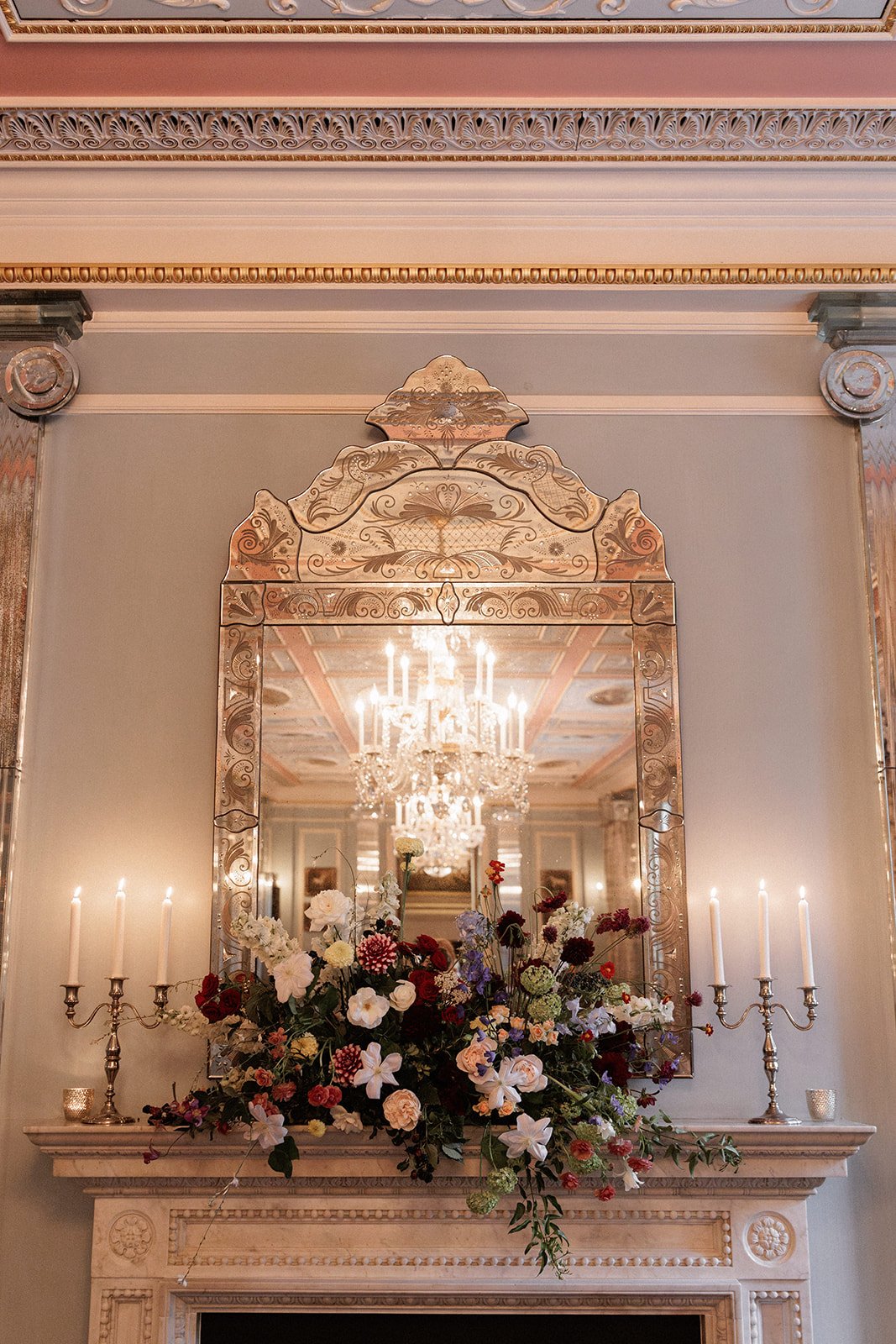 White, Red and Blue Wedding Flowers - London Wedding Florist - The Lanesborough Wedding