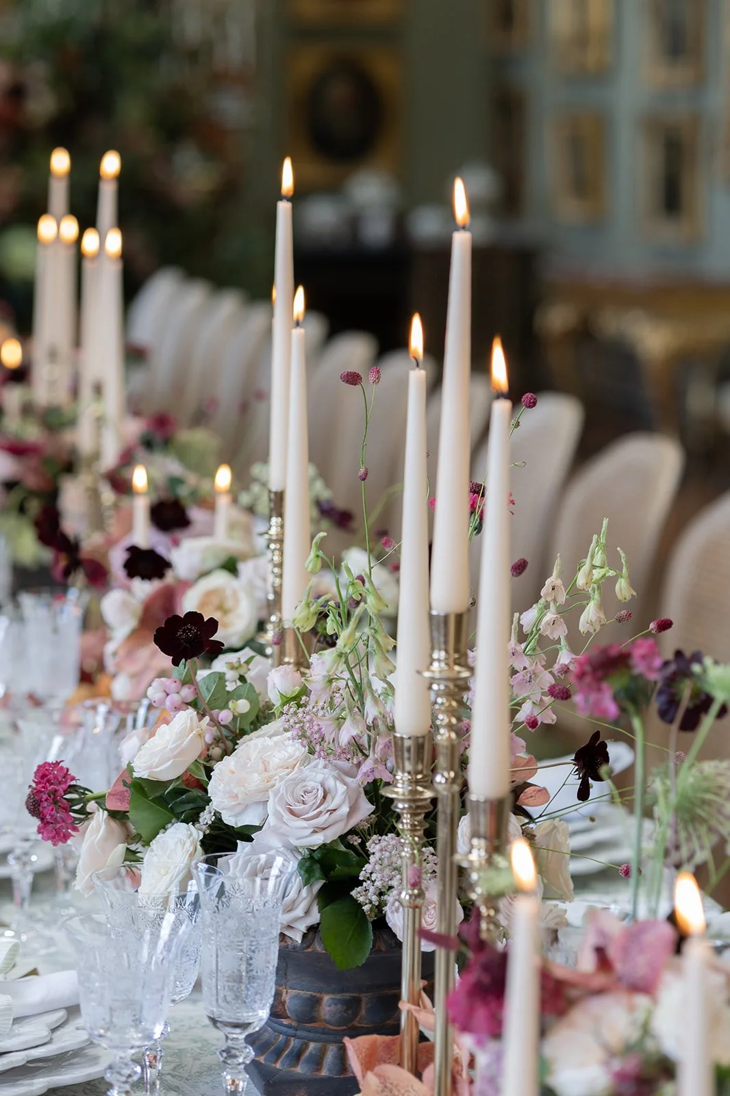Dramatic Wedding Flowers - Hampshire Wedding Florist - Somerley House Wedding Flowers