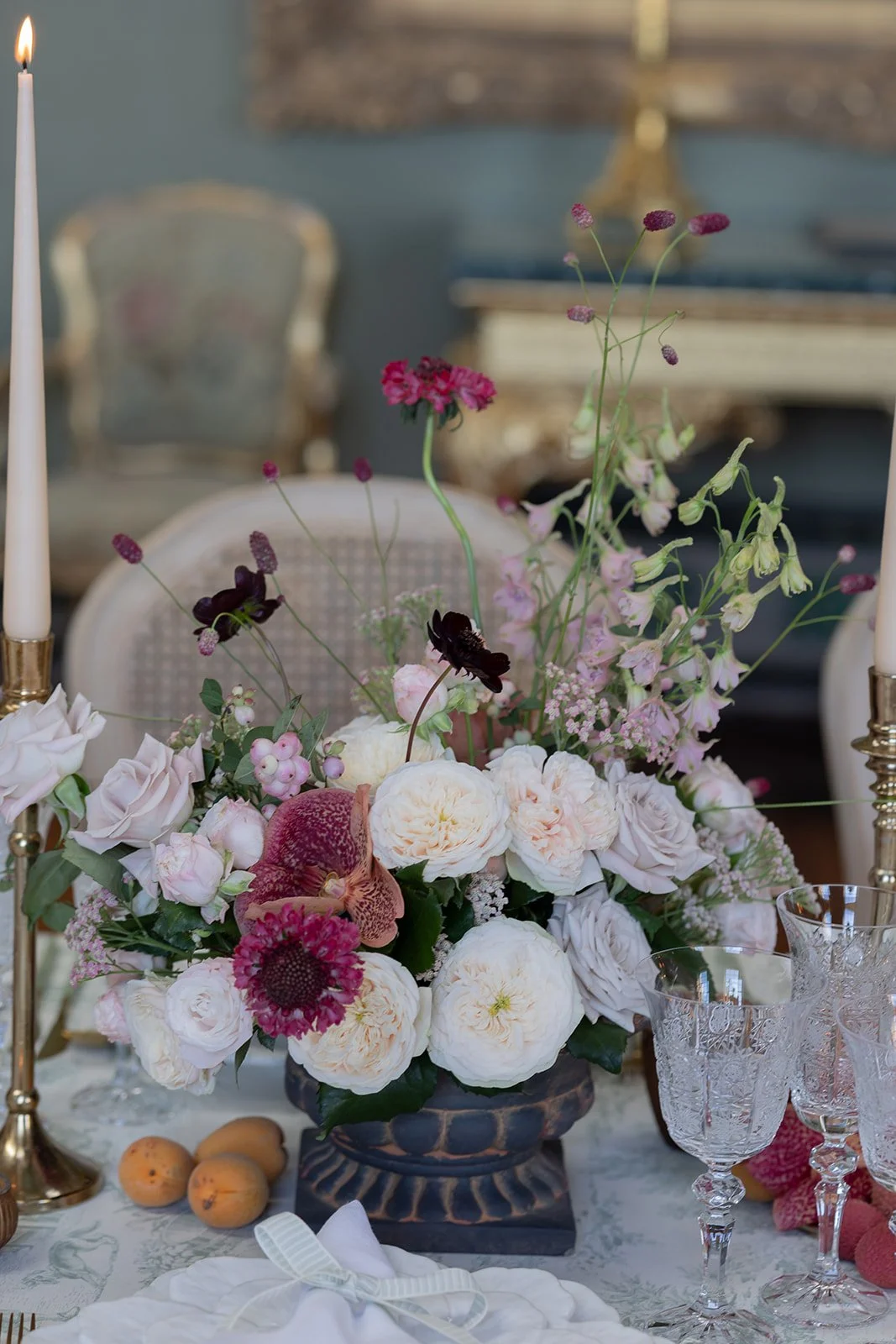 Dramatic Wedding Flowers - Hampshire Wedding Florist - Somerley House Wedding Flowers