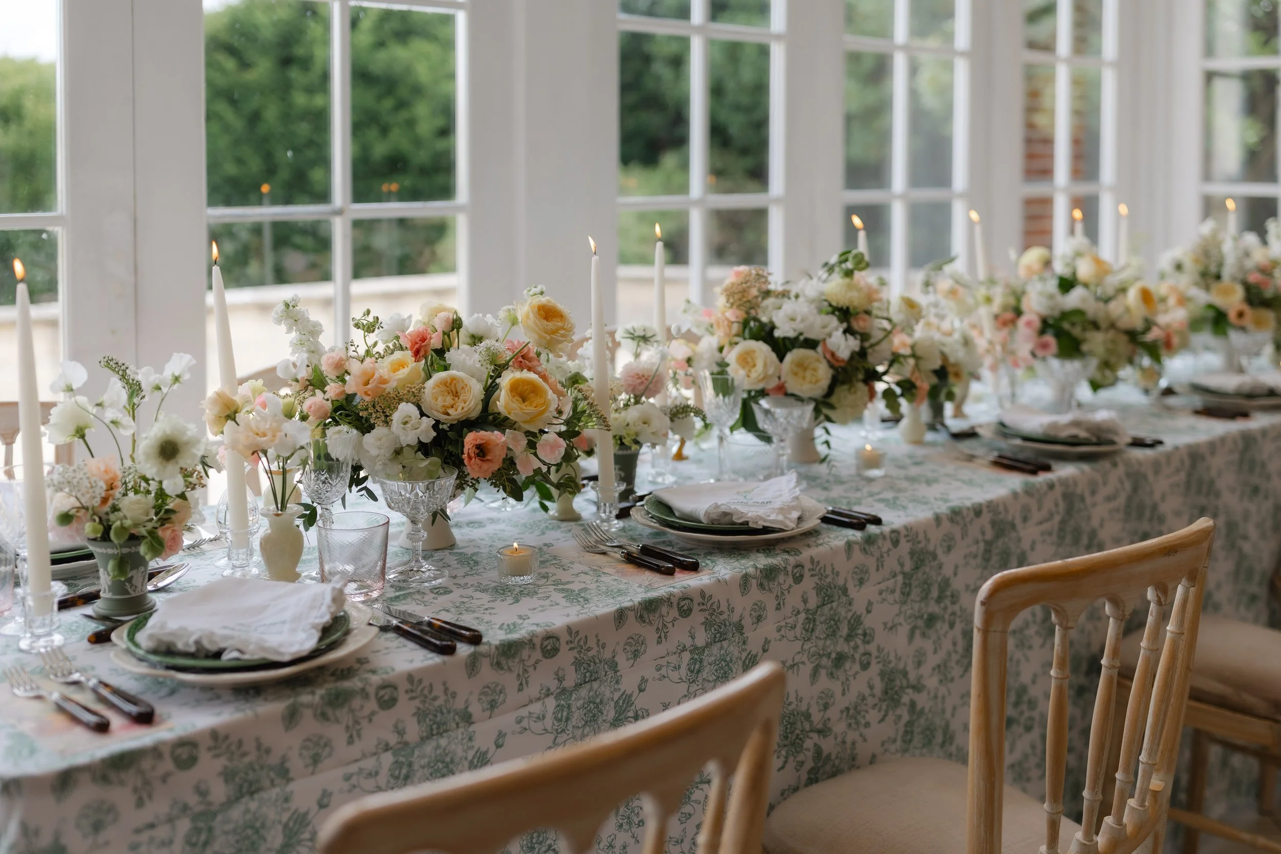 Soft peach Wedding Flowers - Surrey Wedding Florist - Froyle Park Wedding Flowers