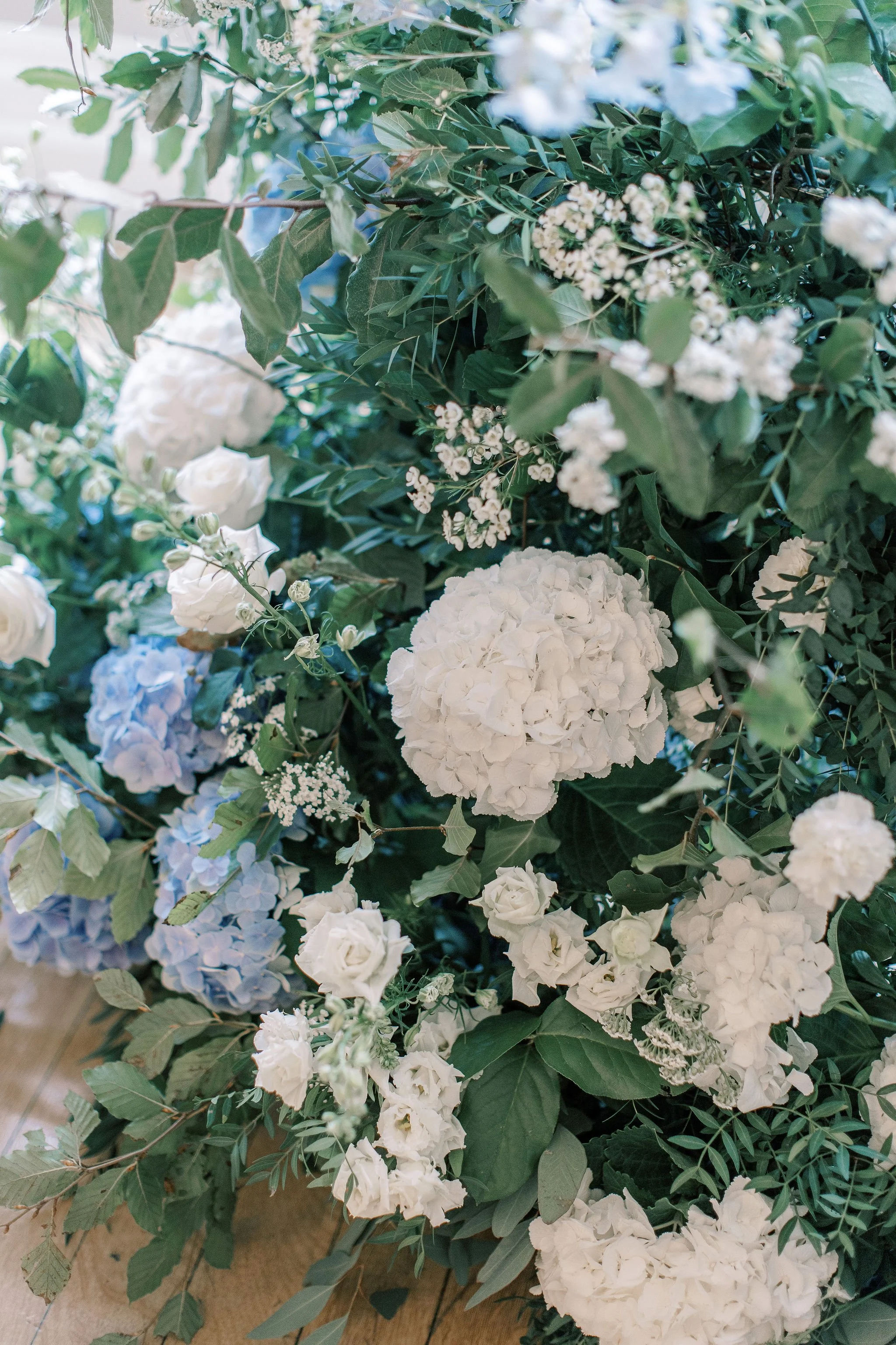 Blue and white wedding flowers - Cotswolds Wedding Florist - Eastington Wedding Flowers