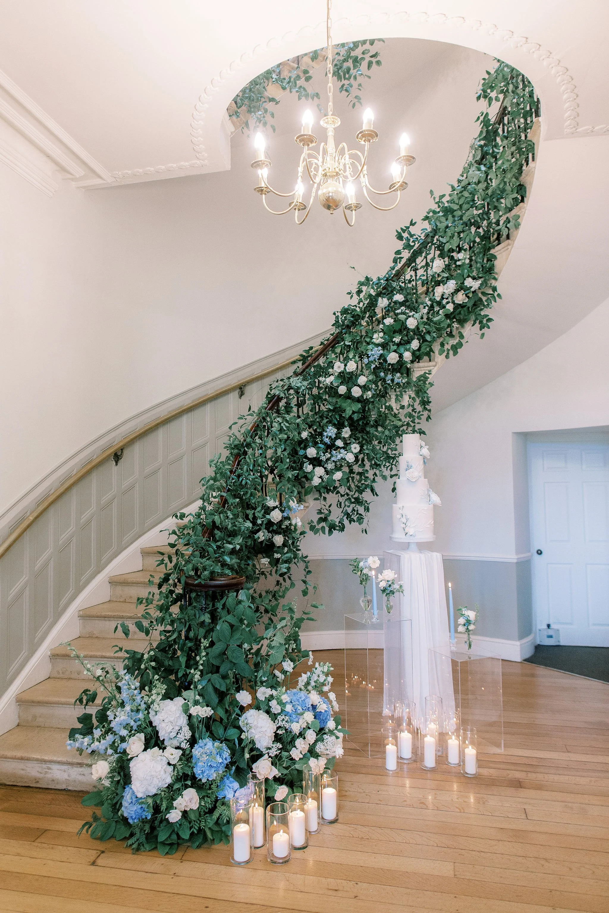Blue and white wedding flowers - Cotswolds Wedding Florist - Eastington Wedding Flowers