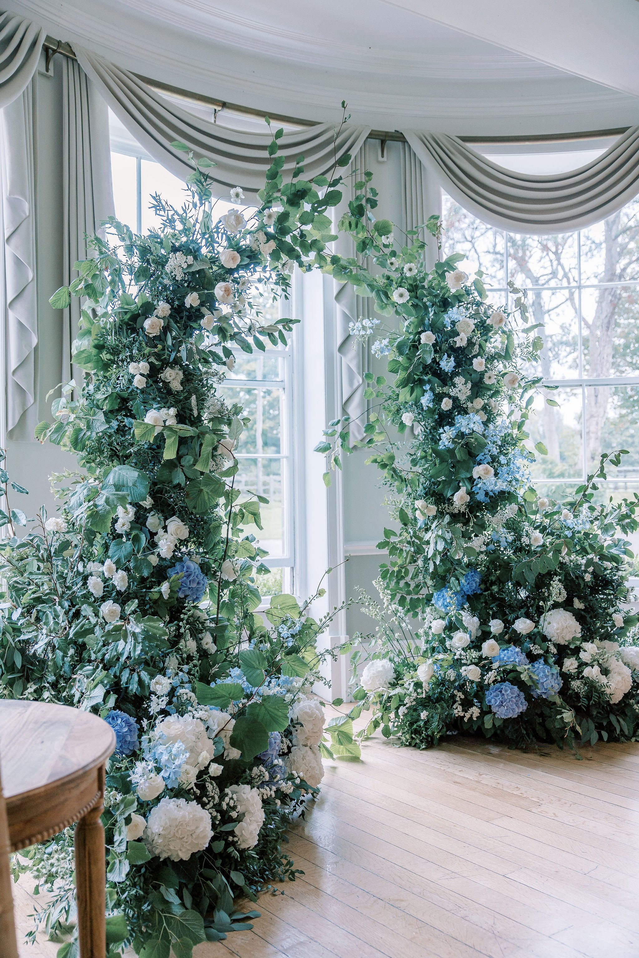 Blue and white wedding flowers - Cotswolds Wedding Florist - Eastington Wedding Flowers