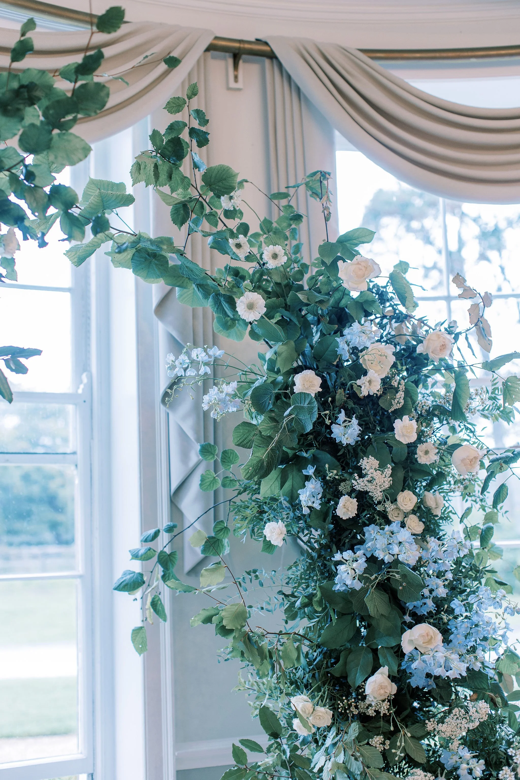 Blue and white wedding flowers - Cotswolds Wedding Florist - Eastington Wedding Flowers