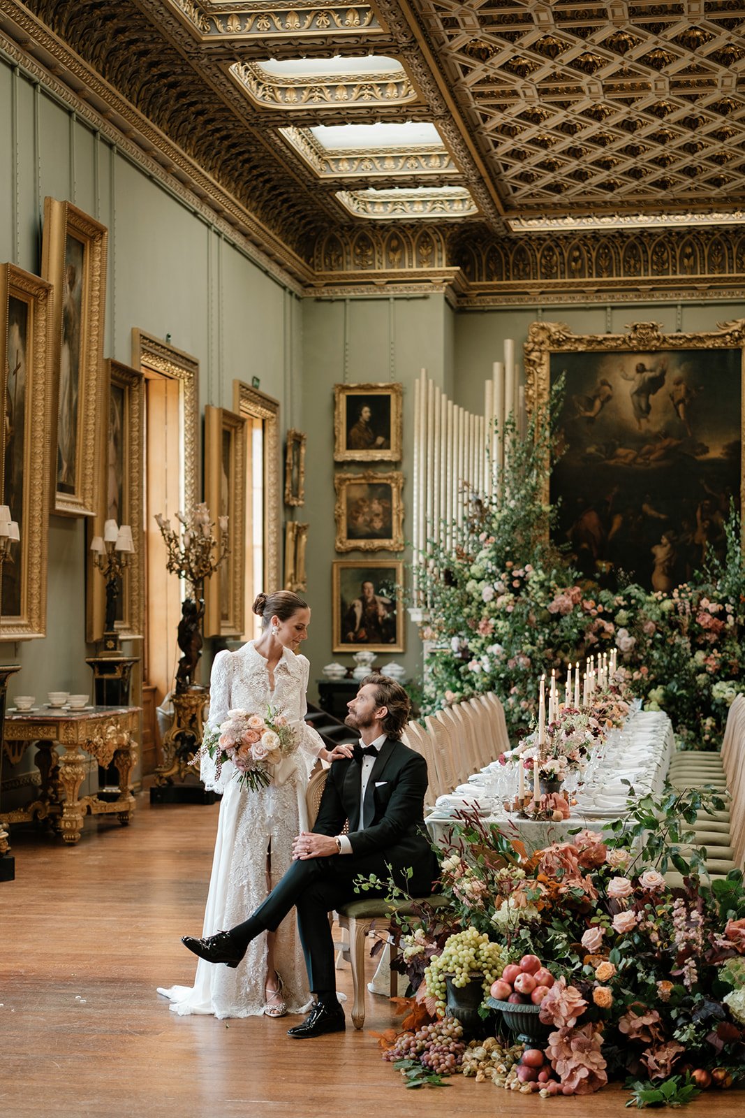 Dramatic Wedding Flowers - Hampshire Wedding Florist - Somerley House Wedding Flowers