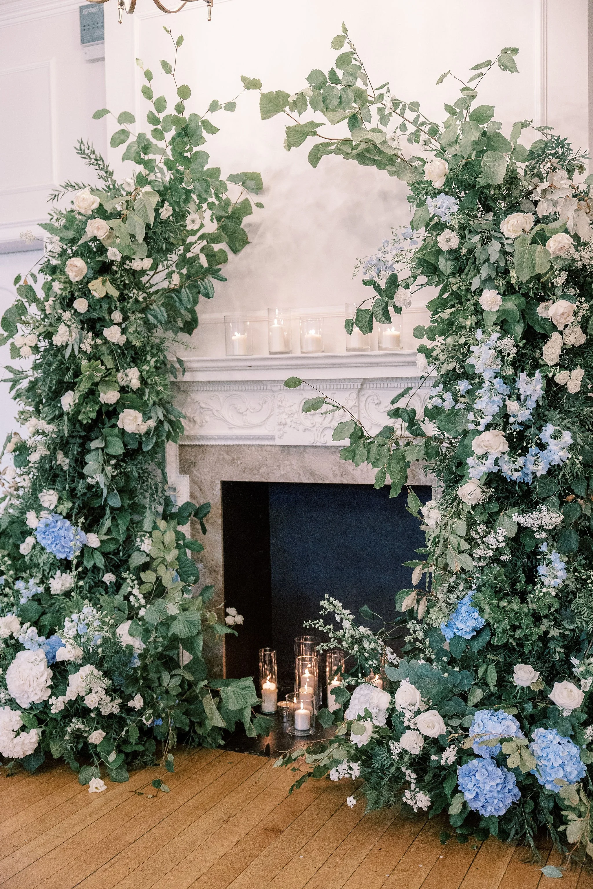 Blue and white wedding flowers - Cotswolds Wedding Florist - Eastington Wedding Flowers