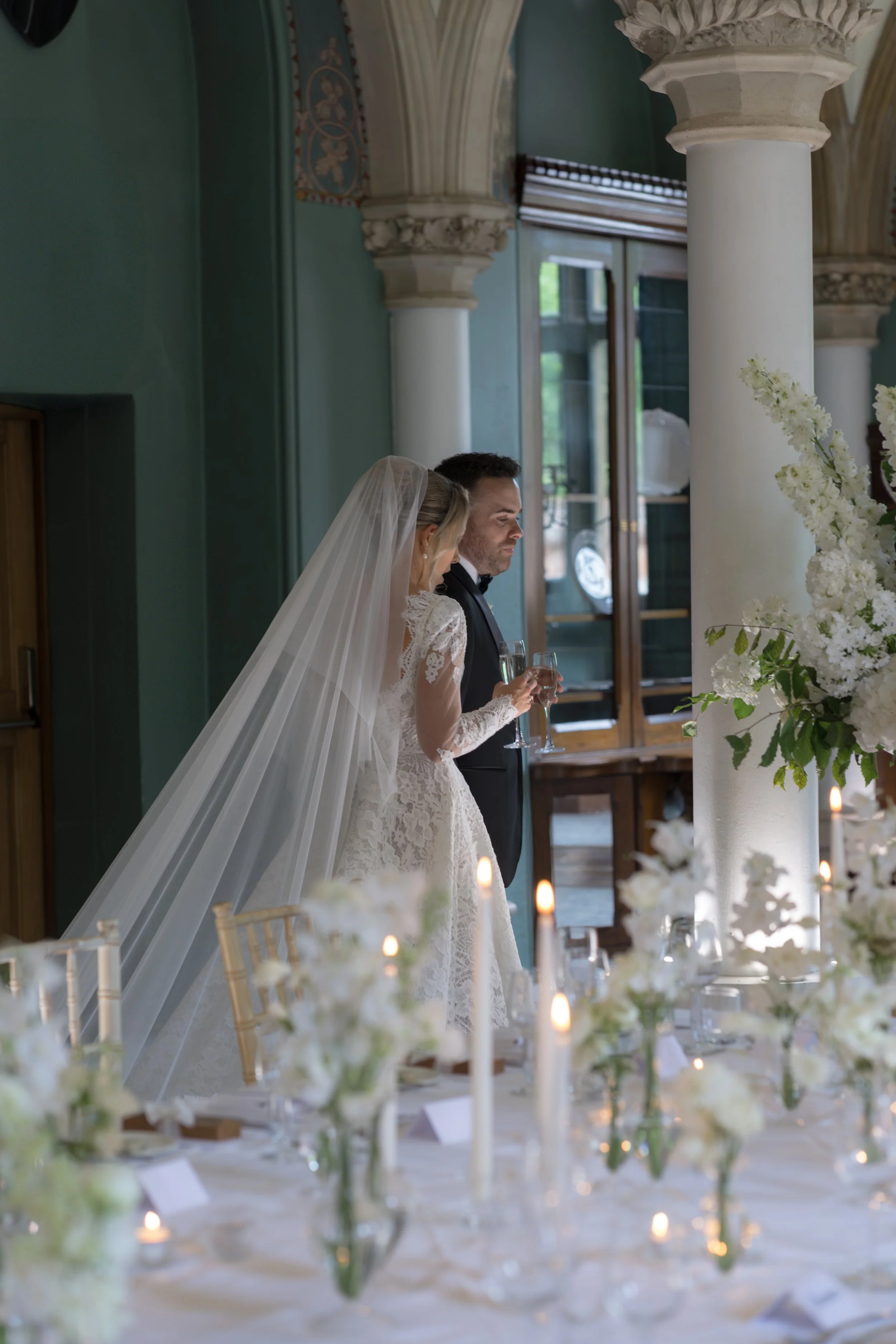 White and Green Wedding Flowers - Surrey Wedding Florist - Wotton Hall Wedding