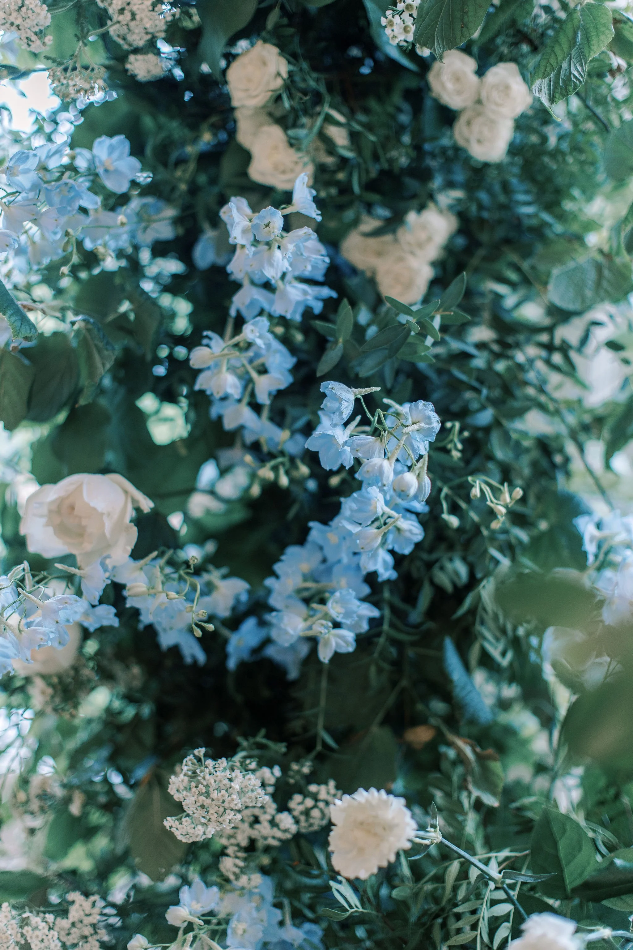 Blue and white wedding flowers - Cotswolds Wedding Florist - Eastington Wedding Flowers
