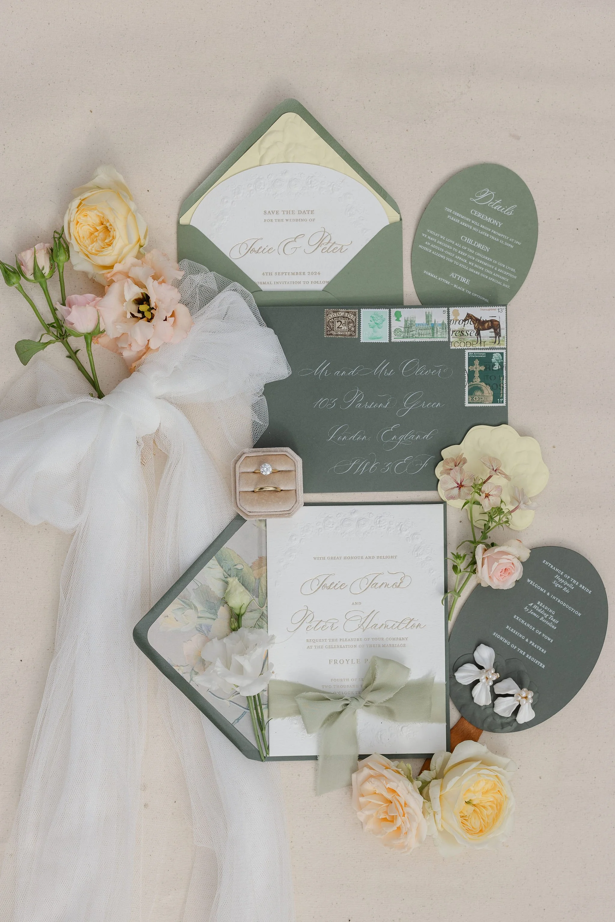 Soft peach Wedding Flowers - Surrey Wedding Florist - Froyle Park Wedding Flowers