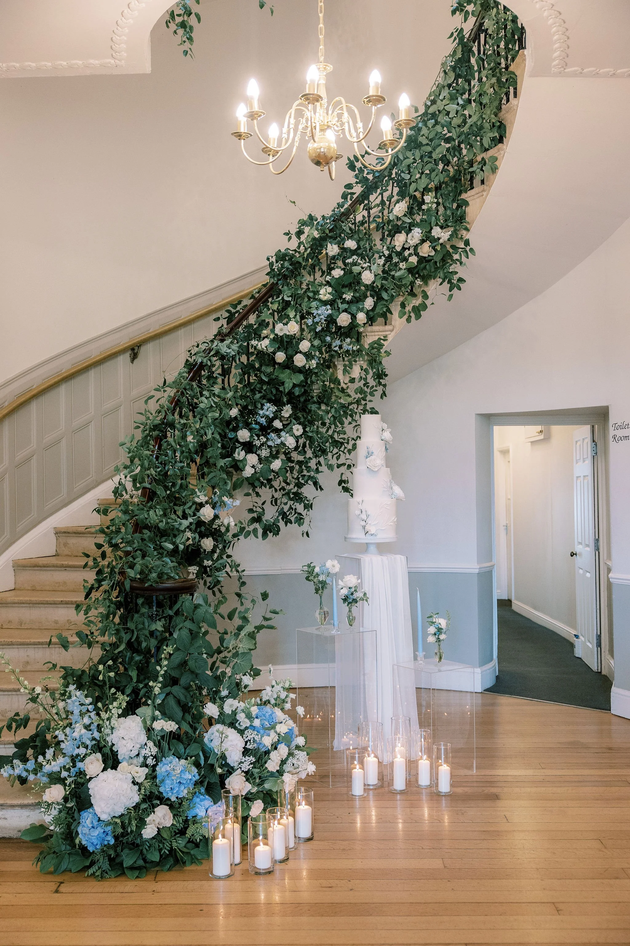Blue and white wedding flowers - Cotswolds Wedding Florist - Eastington Wedding Flowers