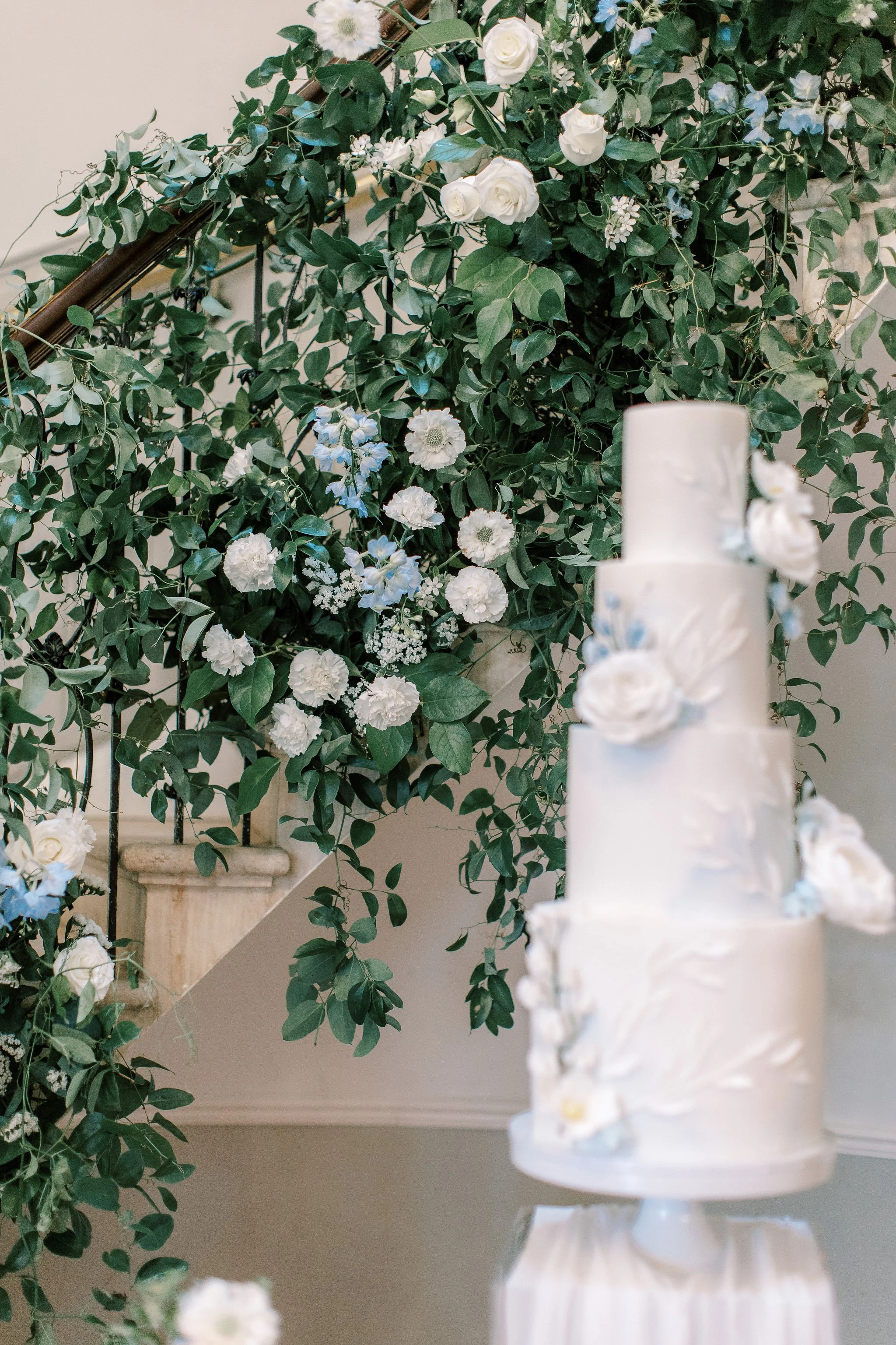 Blue and white wedding flowers - Cotswolds Wedding Florist - Eastington Wedding Flowers