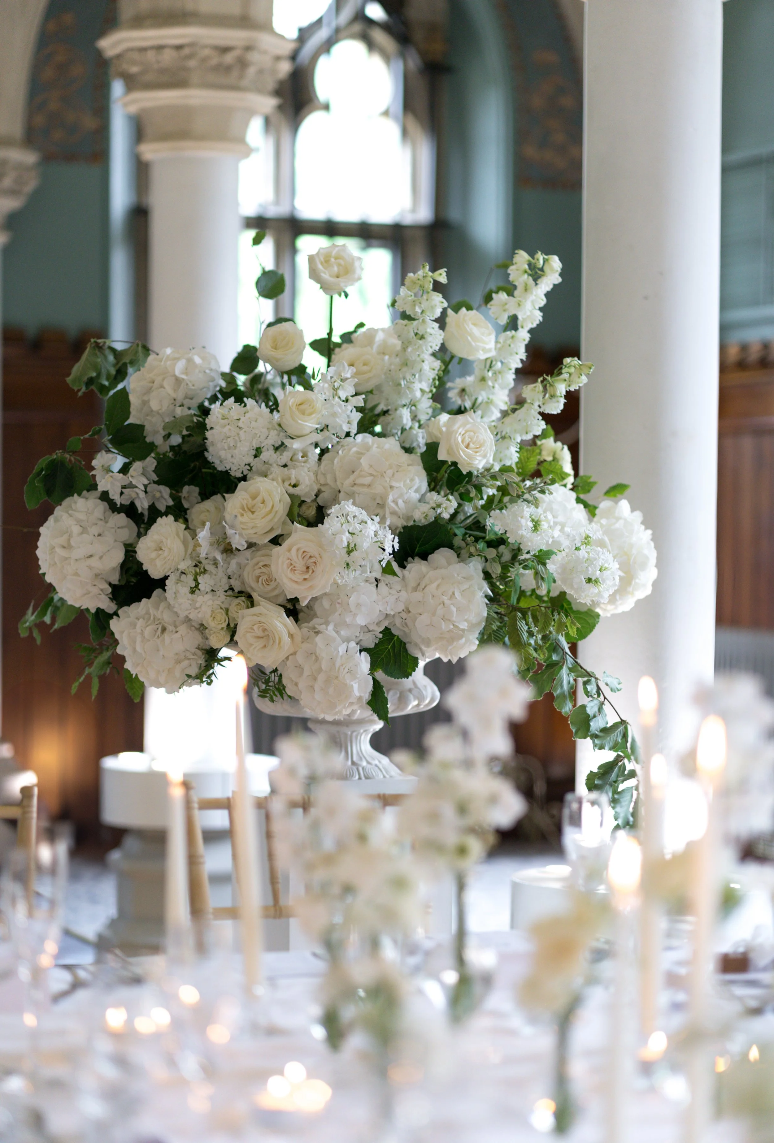 White and Green Wedding Flowers - Surrey Wedding Florist - Wotton Hall Wedding