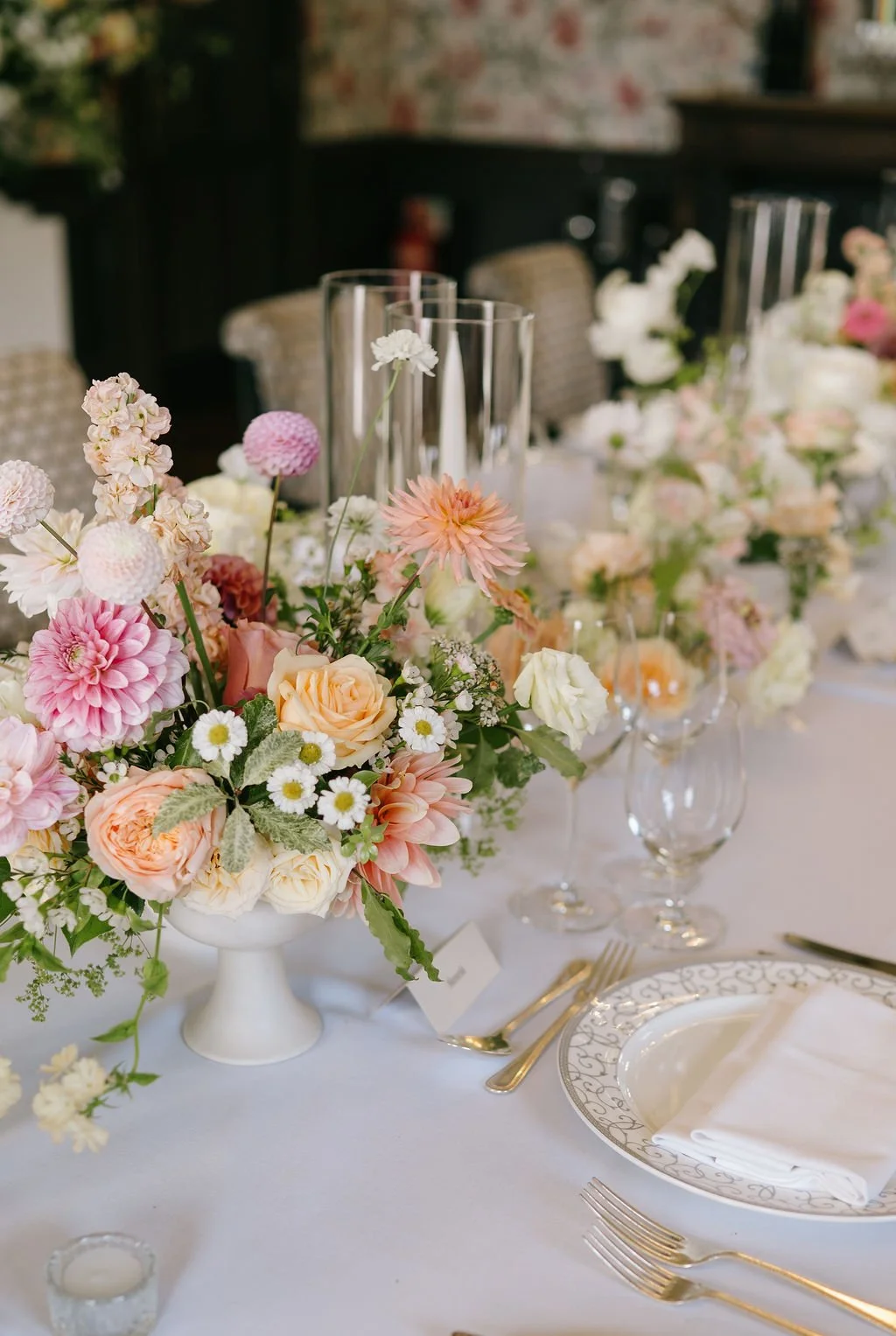 Garden Party Wedding Flowers - Surrey Wedding Florist - Four Seasons Hampshire Wedding