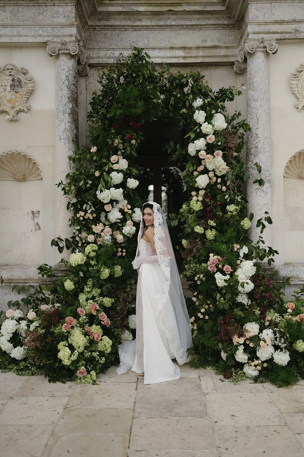 White and Pink Wedding Flowers - Dorset Wedding Florist - Lulworth Castle Wedding