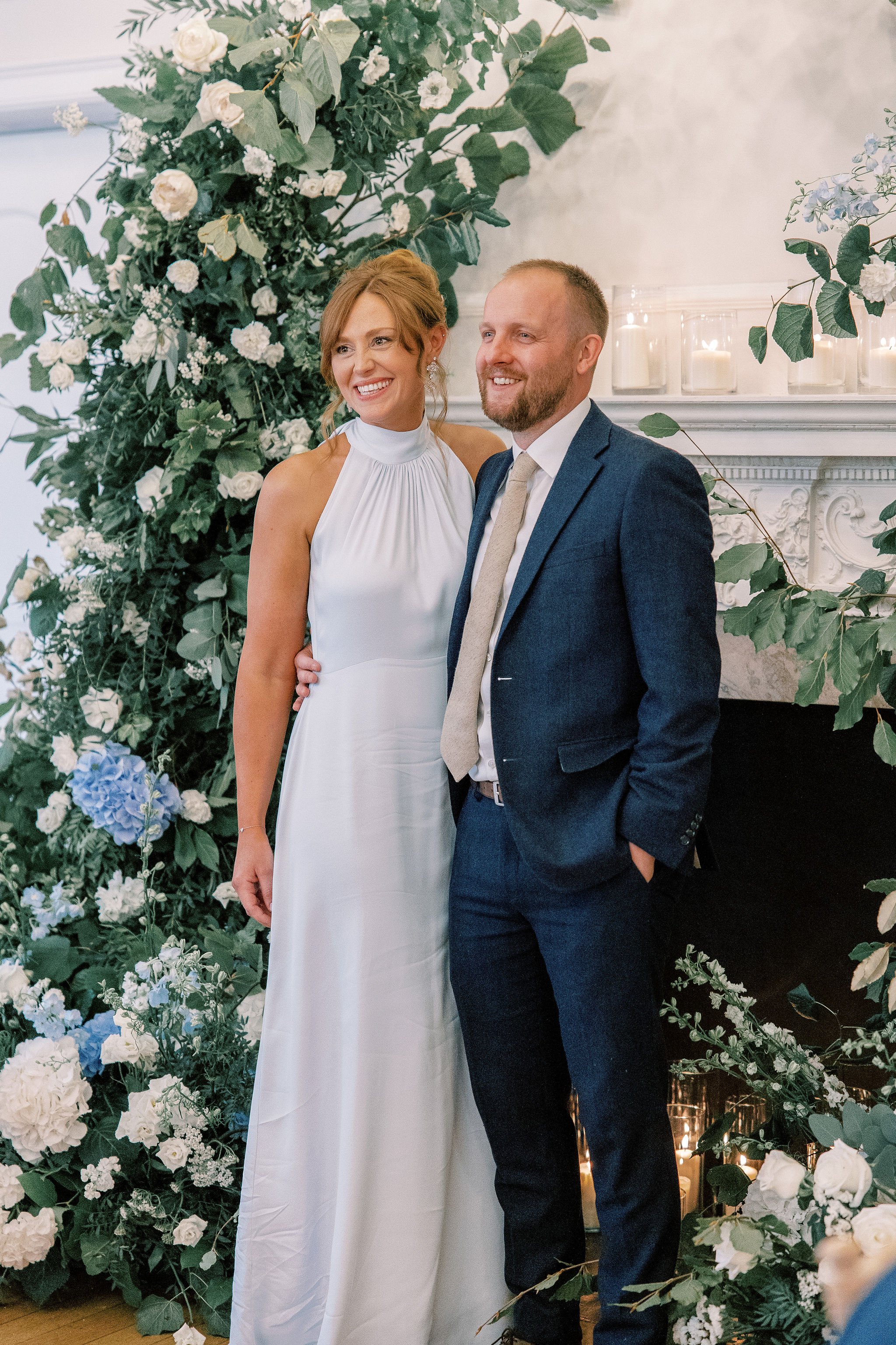 Blue and white wedding flowers - Cotswolds Wedding Florist - Eastington Wedding Flowers