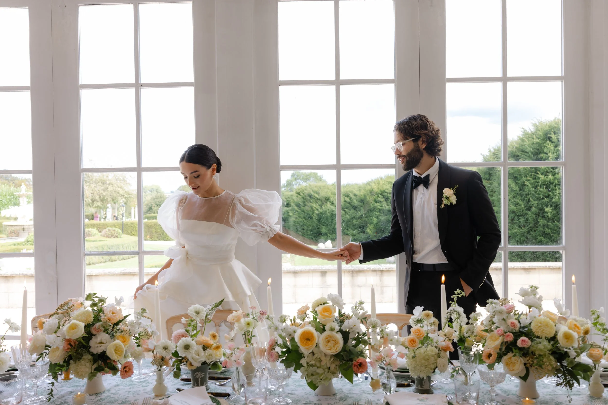 Soft peach Wedding Flowers - Surrey Wedding Florist - Froyle Park Wedding Flowers