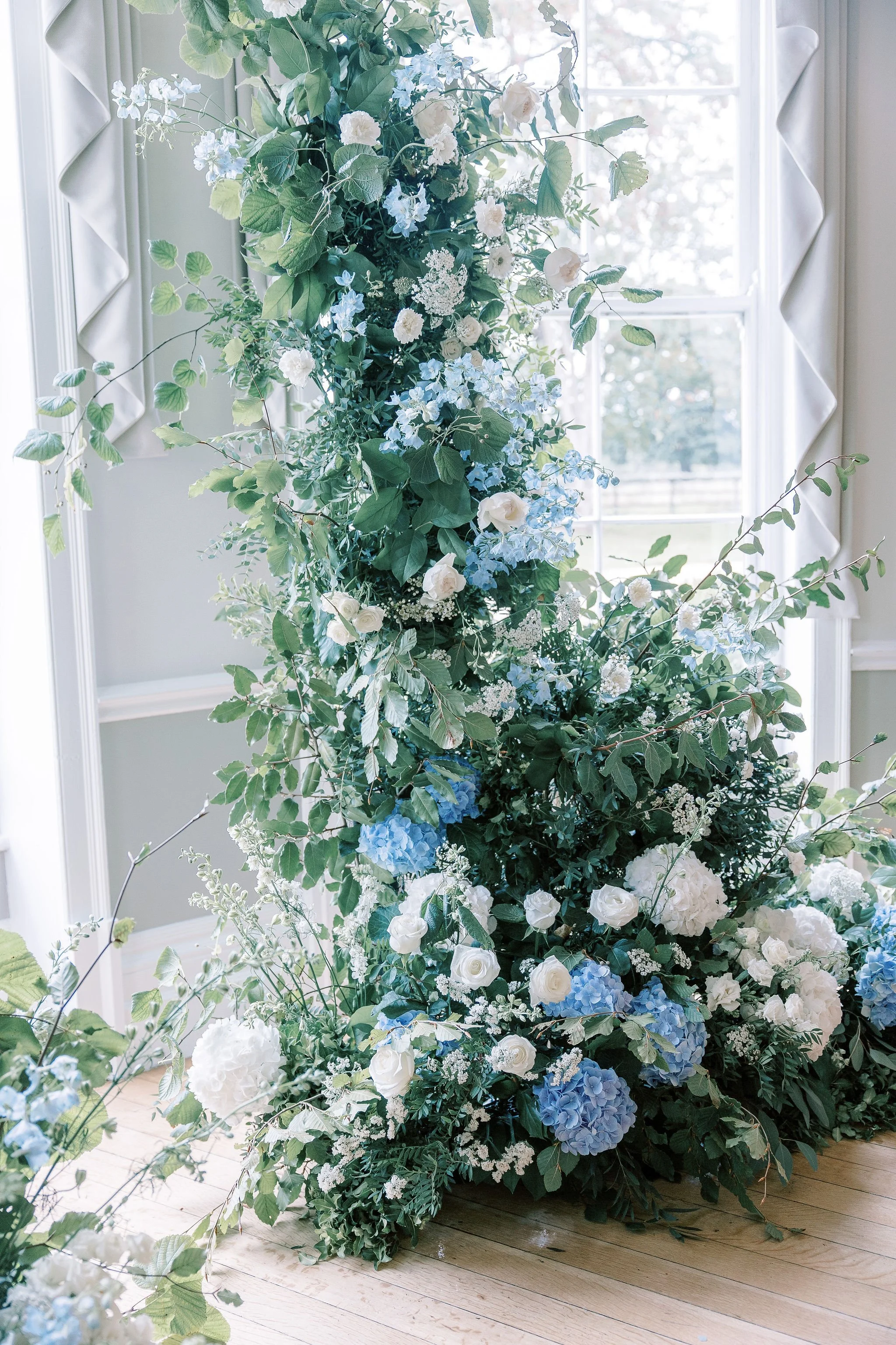 Blue and white wedding flowers - Cotswolds Wedding Florist - Eastington Wedding Flowers