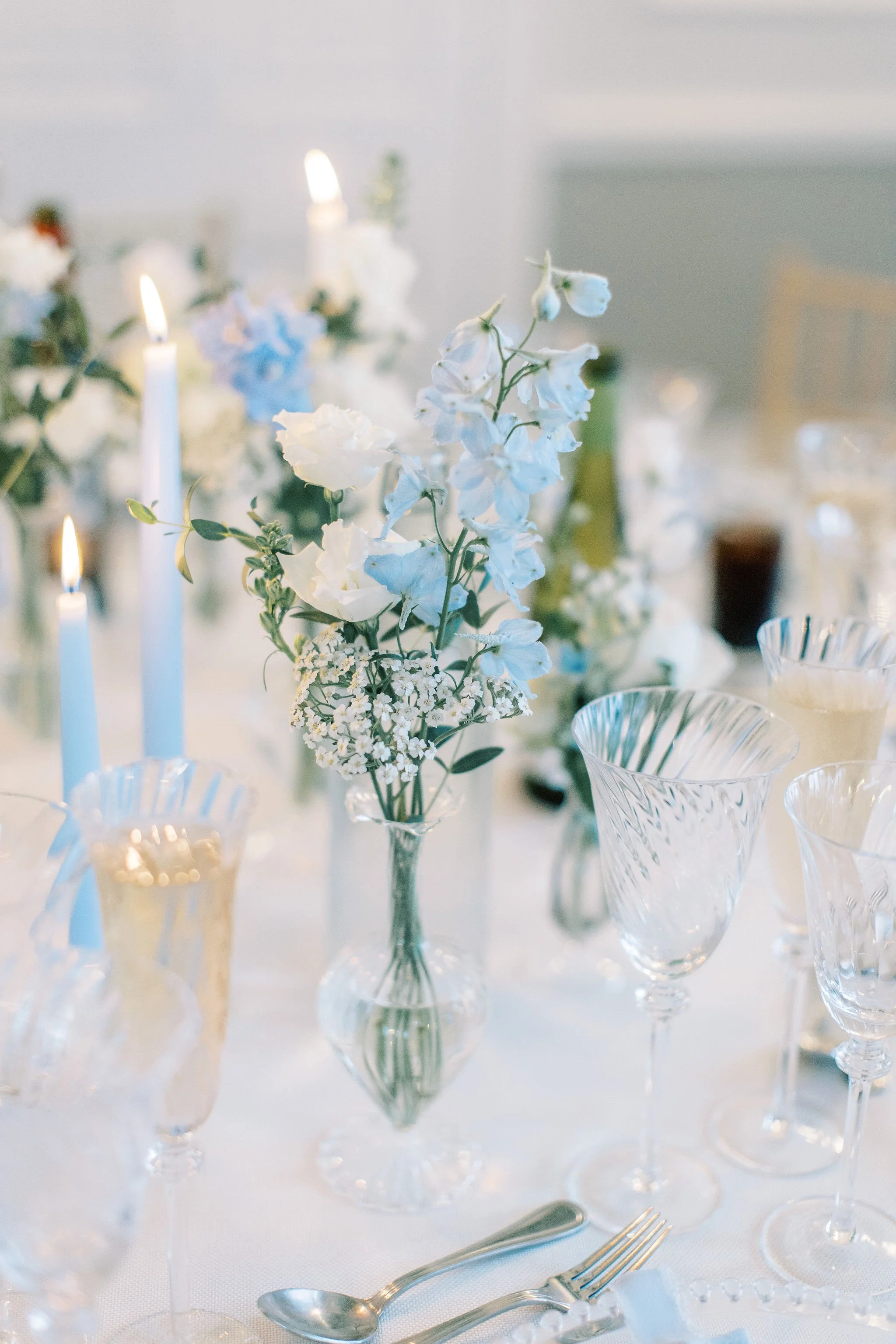 Blue and white wedding flowers - Cotswolds Wedding Florist - Eastington Wedding Flowers