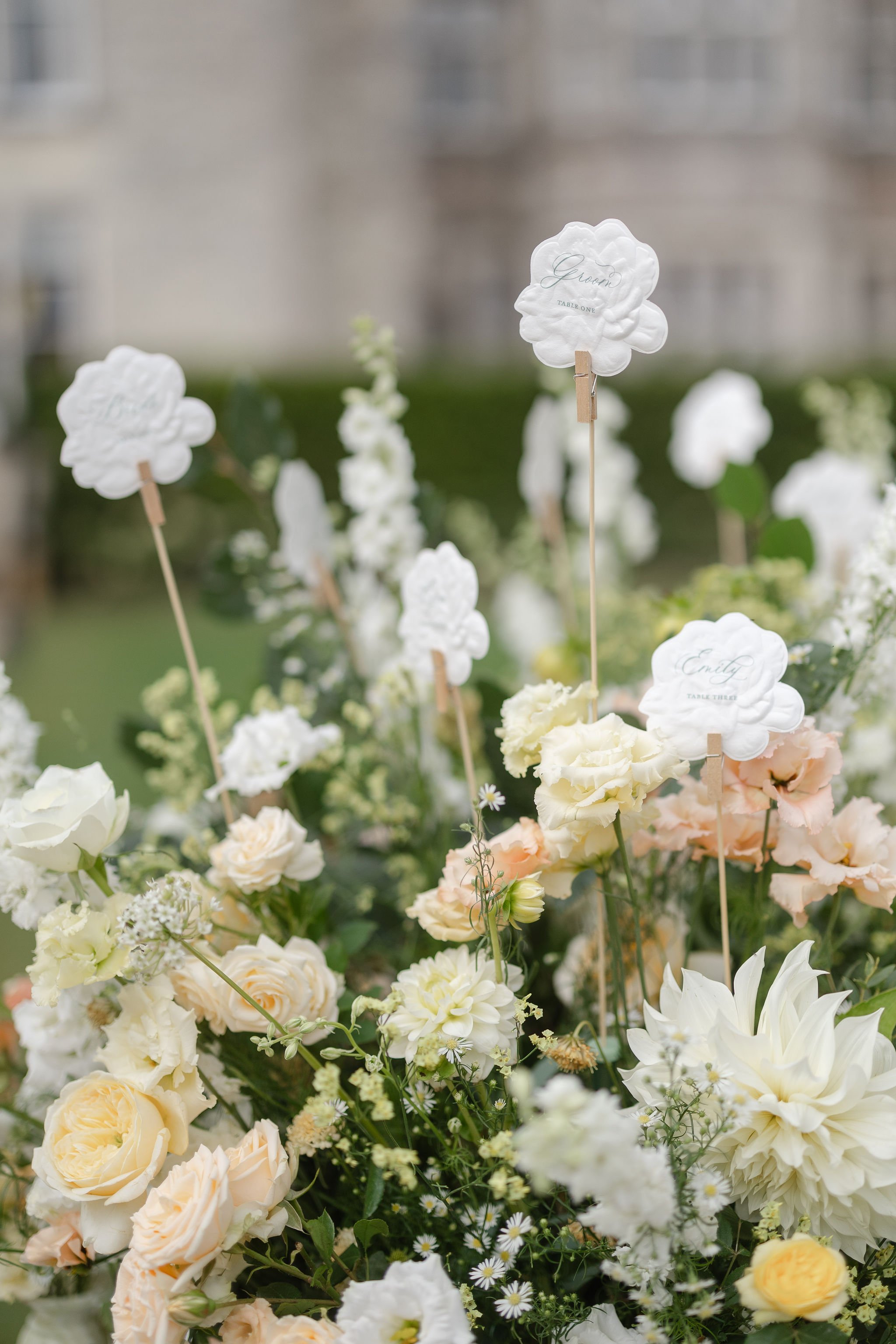 Soft peach Wedding Flowers - Surrey Wedding Florist - Froyle Park Wedding Flowers
