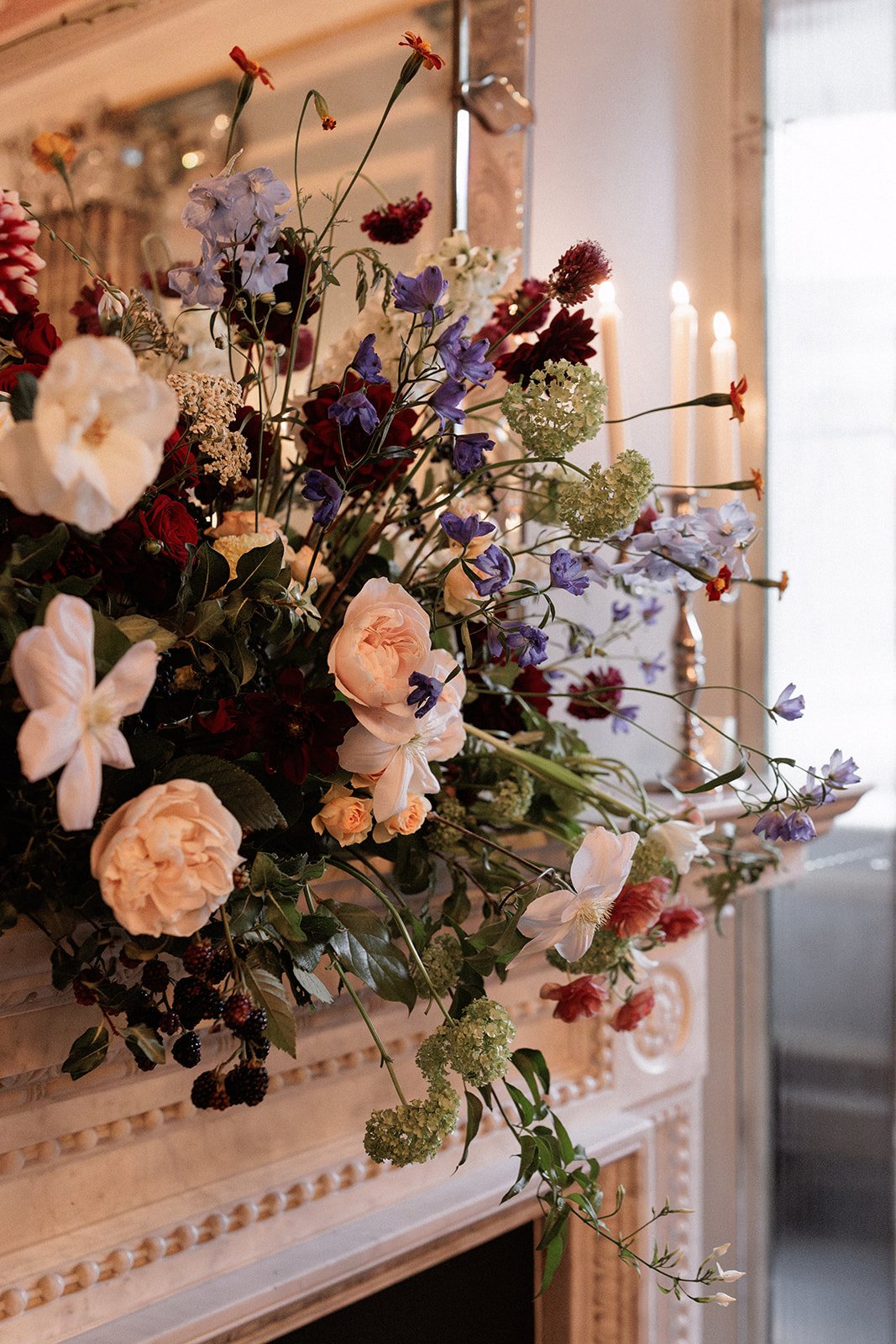 White, Red and Blue Wedding Flowers - London Wedding Florist - The Lanesborough Wedding