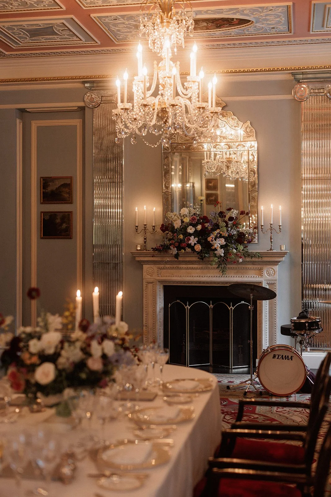White, Red and Blue Wedding Flowers - London Wedding Florist - The Lanesborough Wedding
