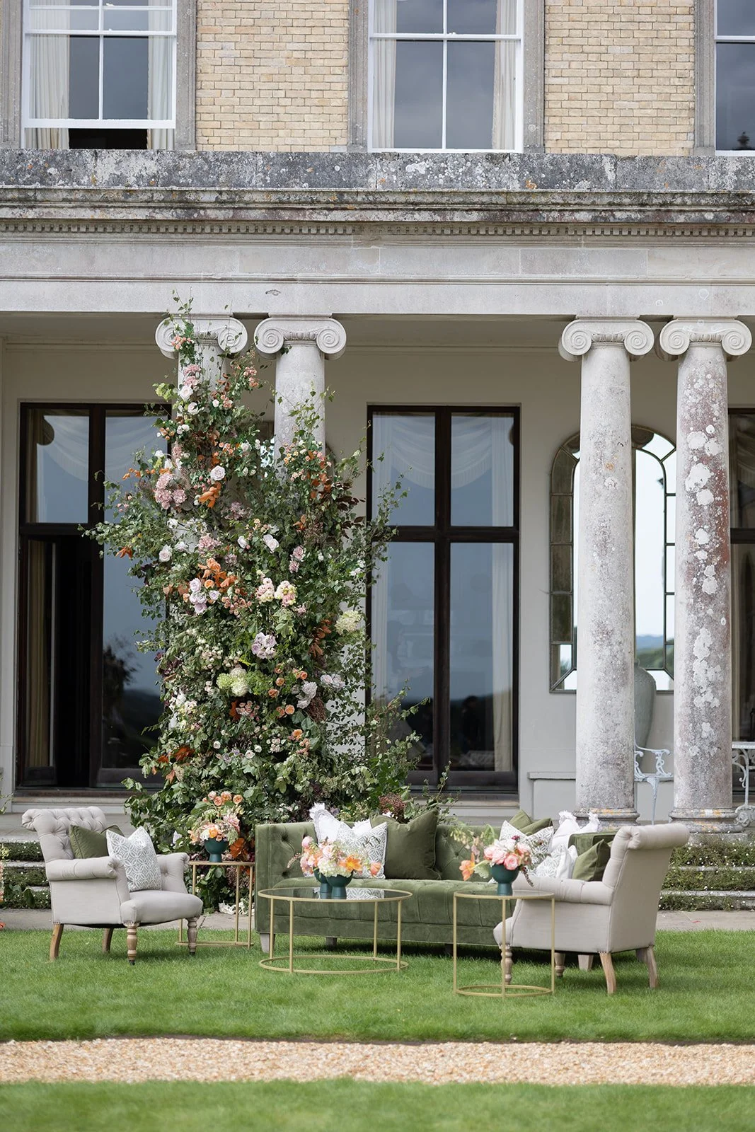Dramatic Wedding Flowers - Hampshire Wedding Florist - Somerley House Wedding Flowers
