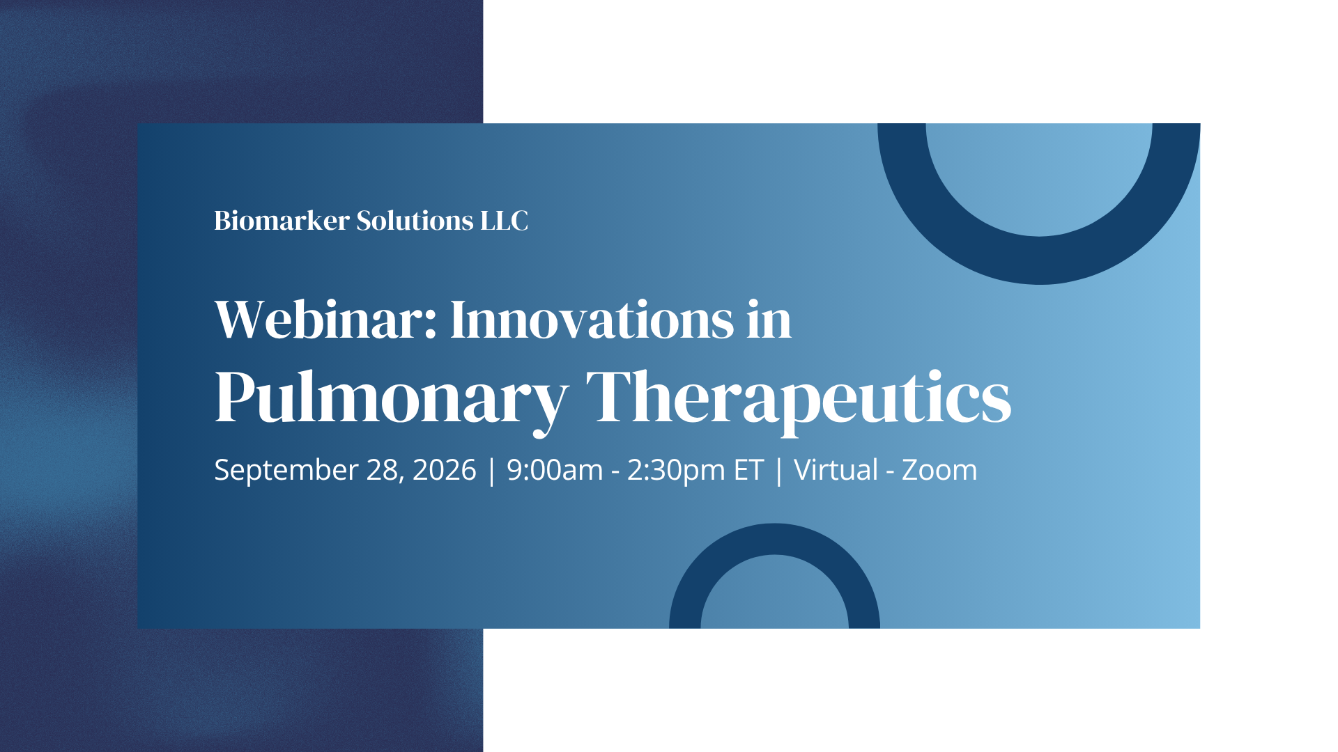 Webinar: Innovations in Pulmonary Theraputics