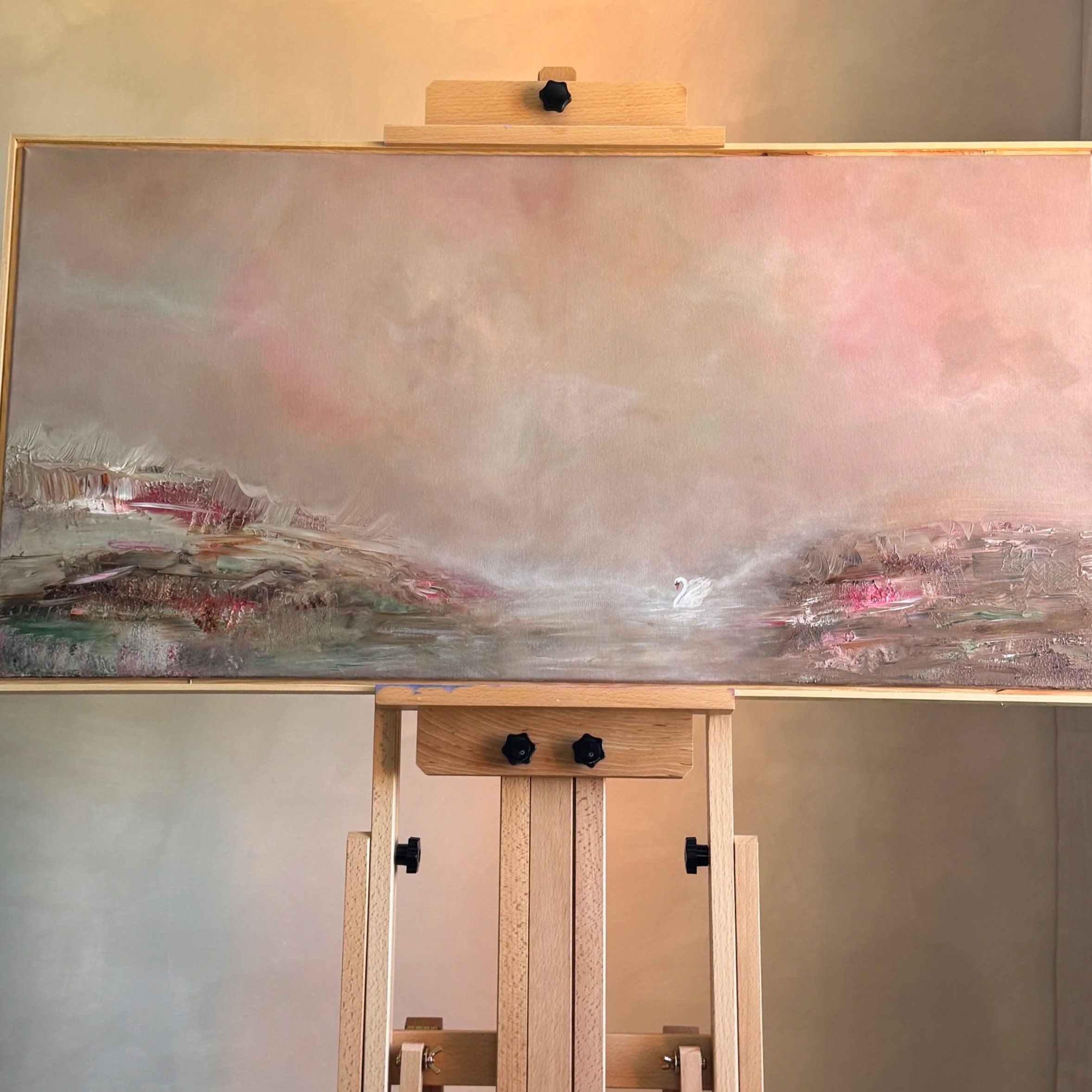 A Quiet Drift — Original Semi-Abstract Painting | Acrylic on Canvas | 50 × 100cm