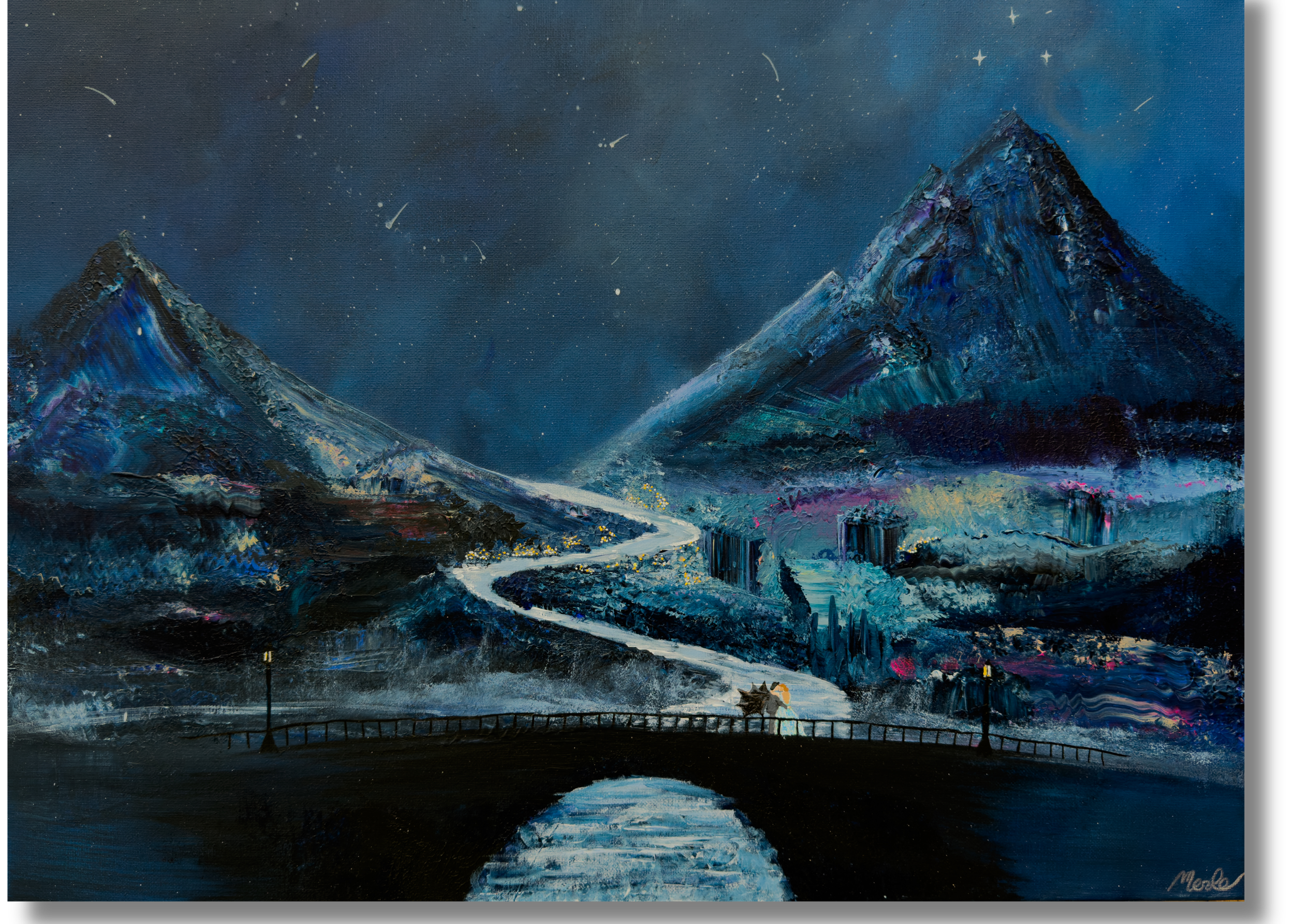 ACOTAR inspired Velaris original art by Marion Merle
