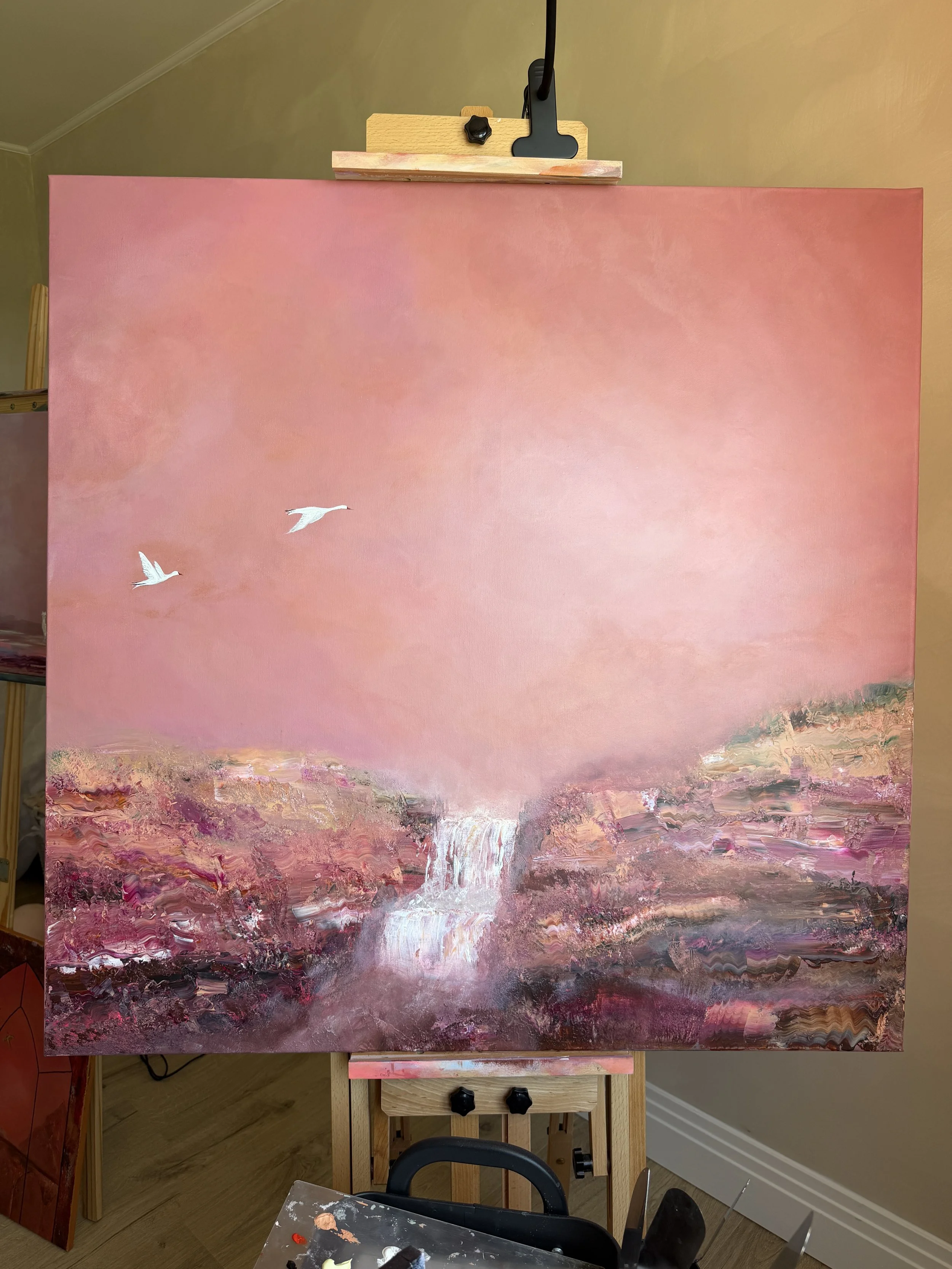 Migrations — Original Semi-Abstract Painting | Acrylic on Canvas | 100 × 100cm