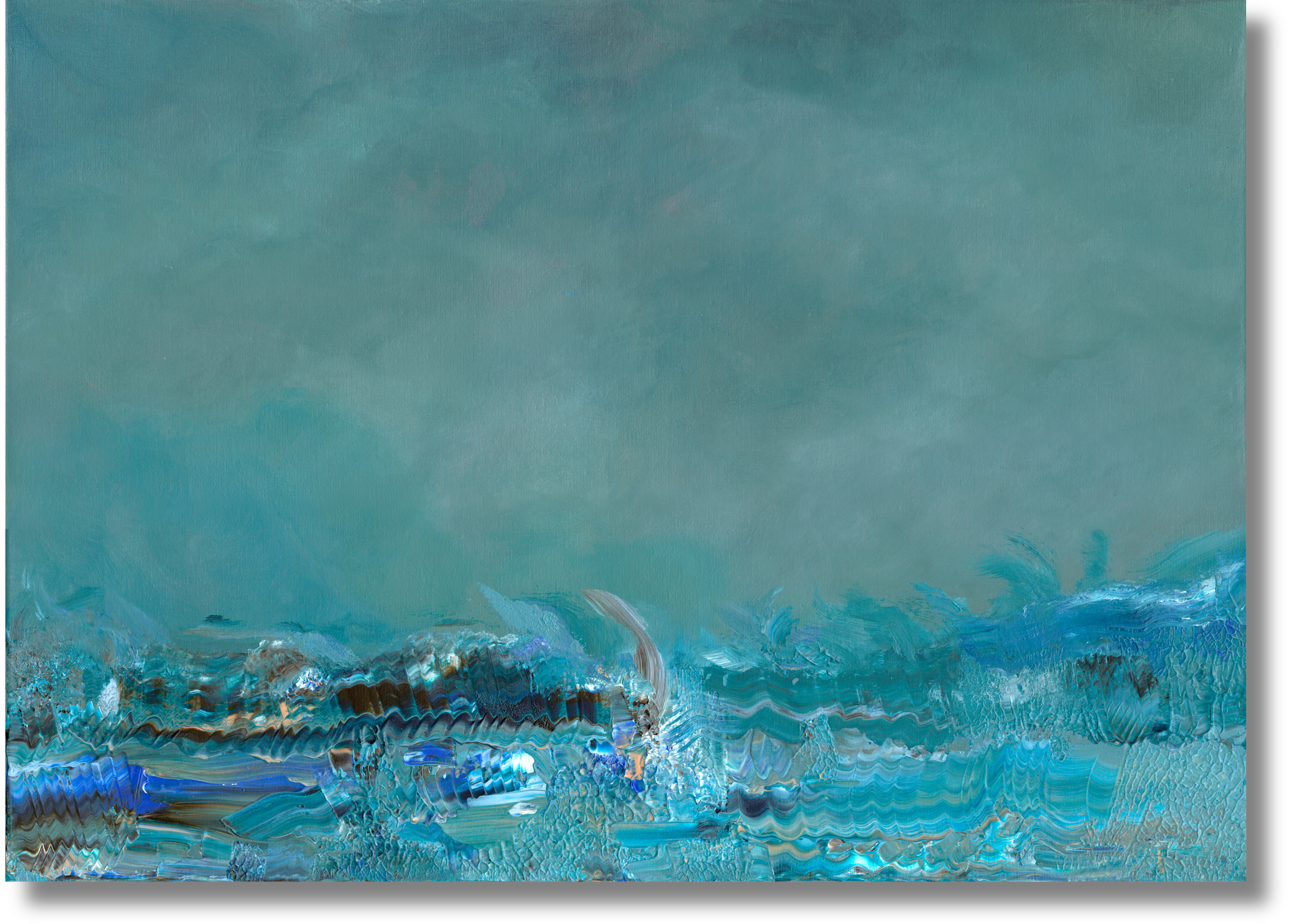 The Restless Hour Original blue art by Marion Merle