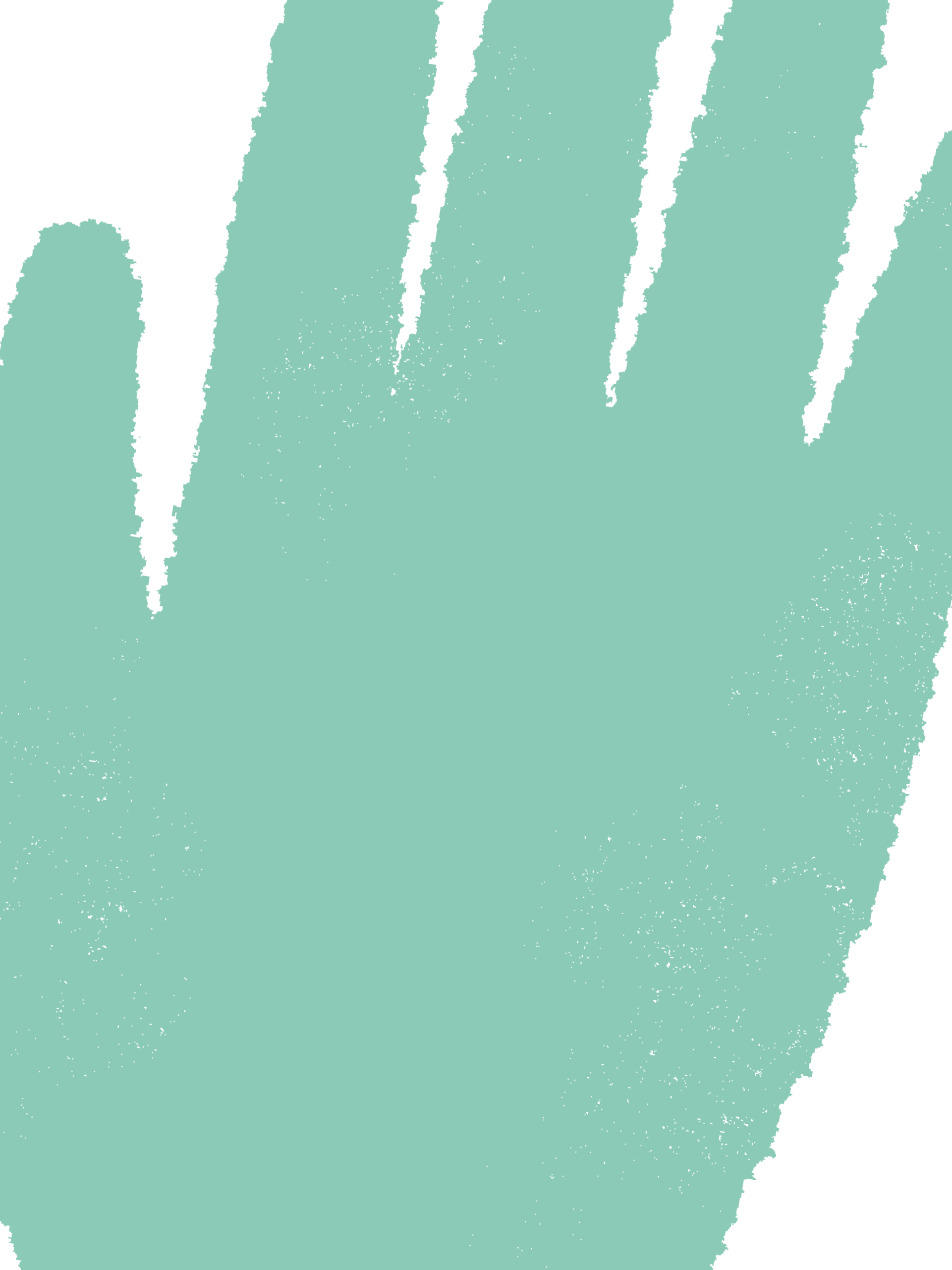 Blue hand