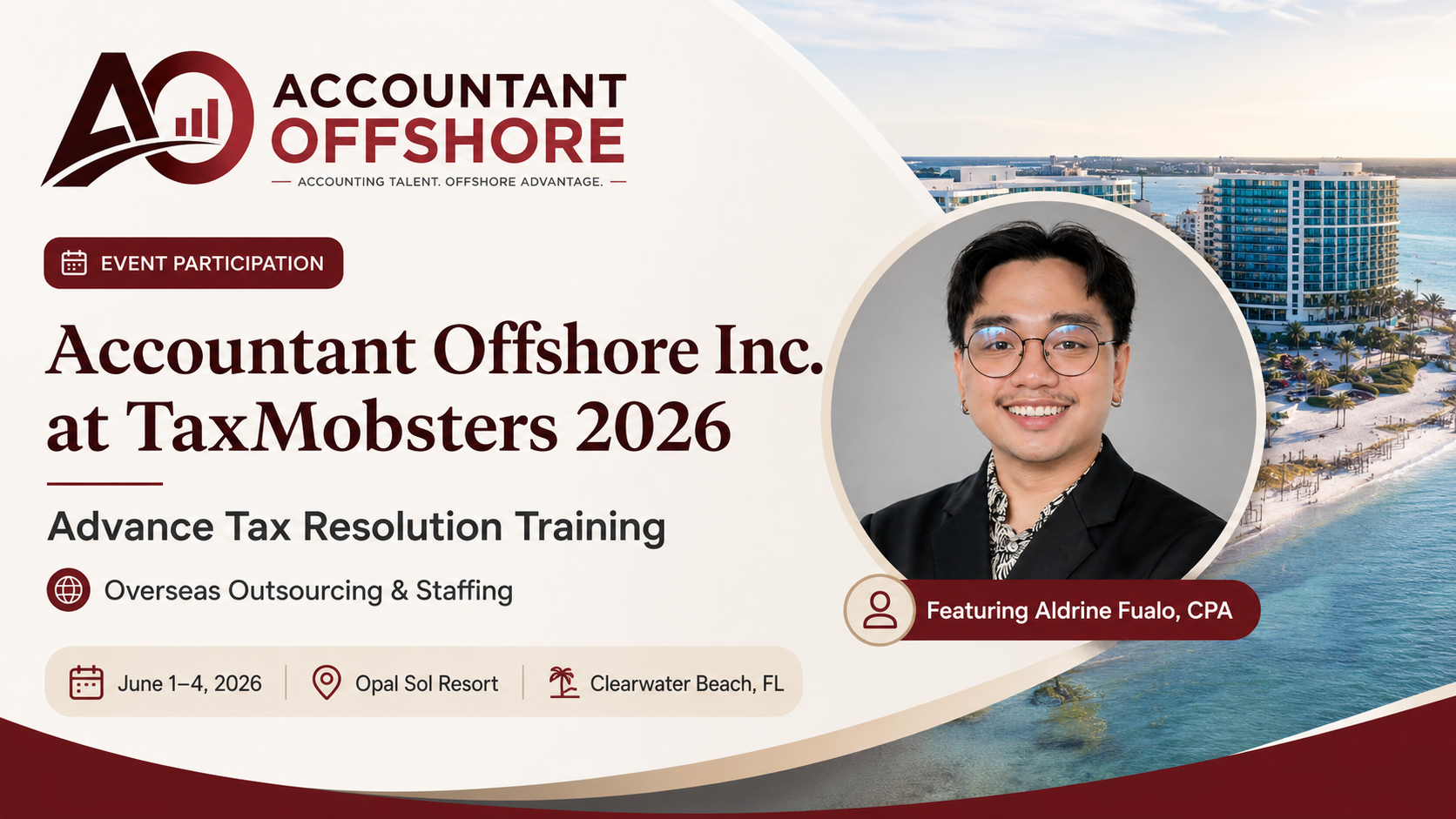 Accountant Offshore Inc. to Participate in TaxMobsters Advance Tax Resolution Training 2026