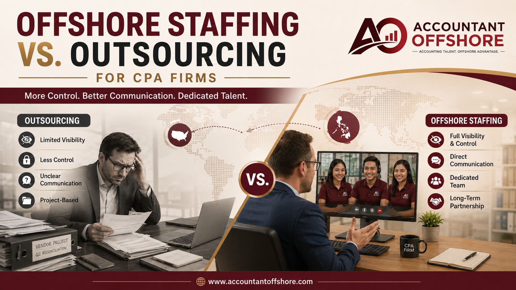Offshore Staffing vs. Outsourcing for CPA Firms: What Is the Difference?
