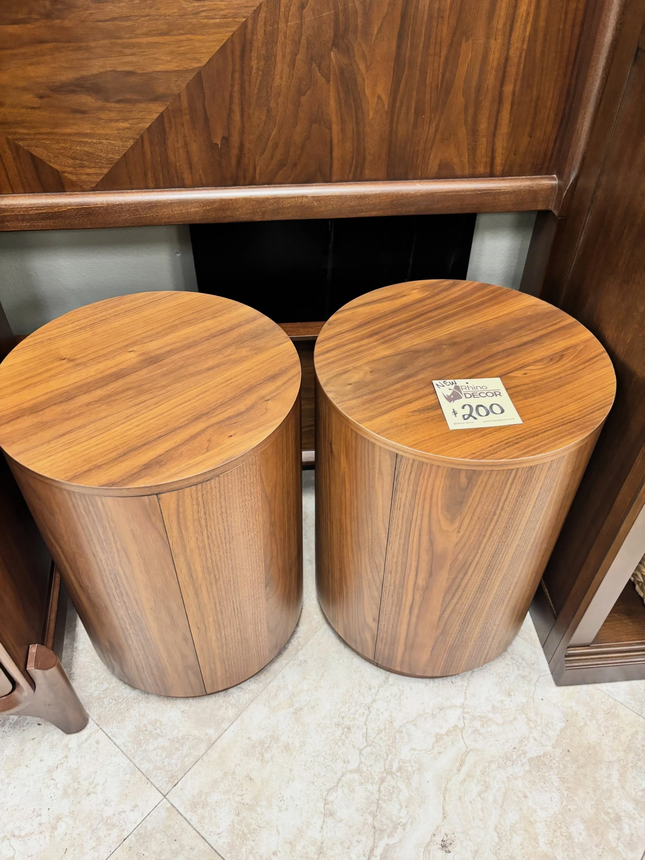 JUST ARRIVED &mdash; don&rsquo;t miss this one.

Drum End Tables (2)
✅ Brand New Condition Open Box 
📏 15.5&rdquo;D x 22&rdquo;H
💲 200

Available now at Rhino Decor
📍 13393 W Colonial Dr, Winter Garden, FL 34787
🕙 Tue&ndash;Thu 10&ndash;5 | Fri&n